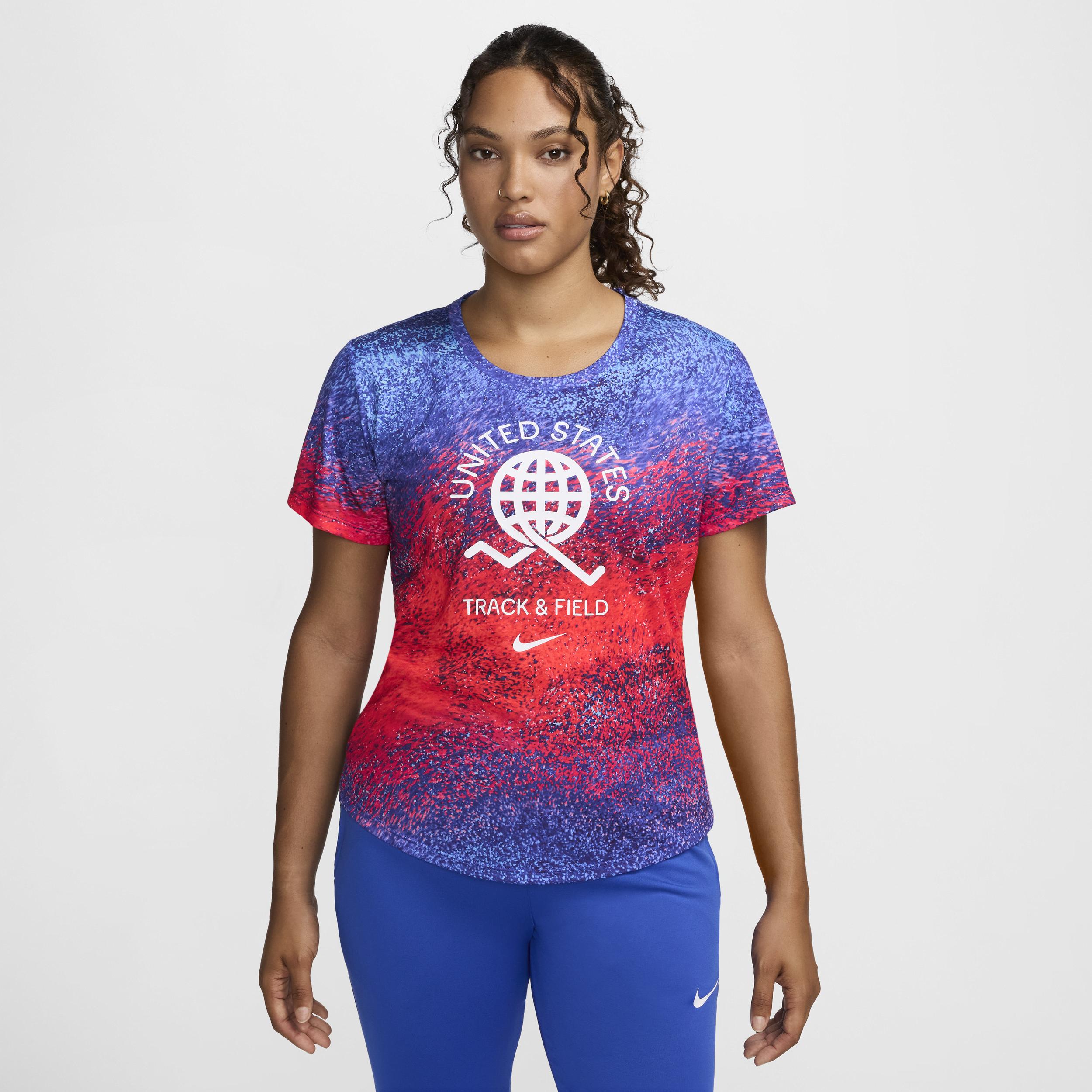 USA One Nike Women's Dri-FIT Running Short-Sleeve Top by NIKE