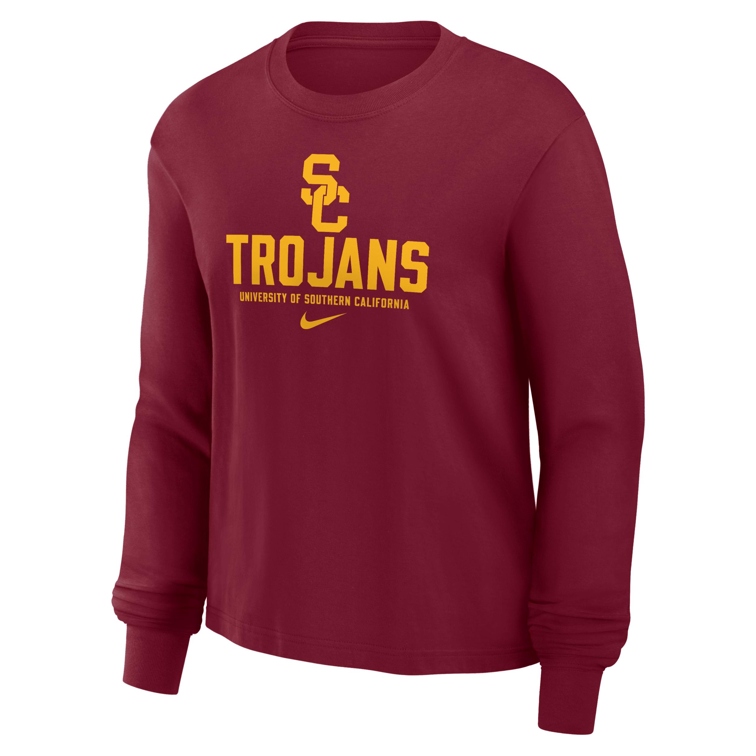 USC Trojans Primetime University Boxy Nike Women's College Long-Sleeve T-Shirt by NIKE