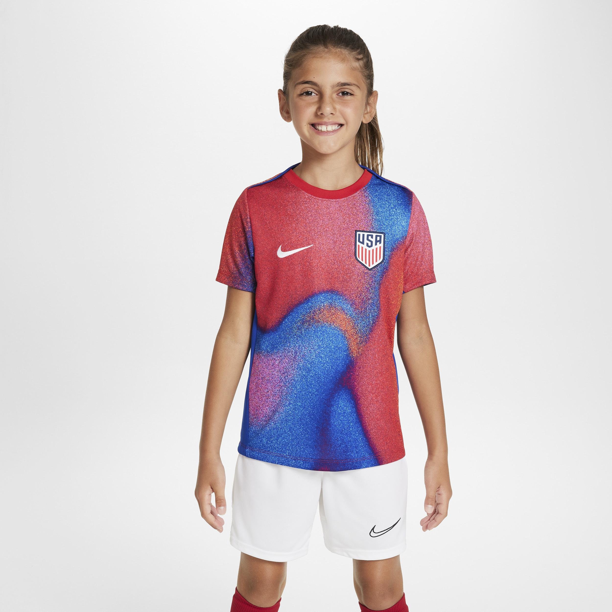 USMNT Academy Pro Big Kids' Nike Dri-FIT Soccer Pre-Match Short-Sleeve Top by NIKE