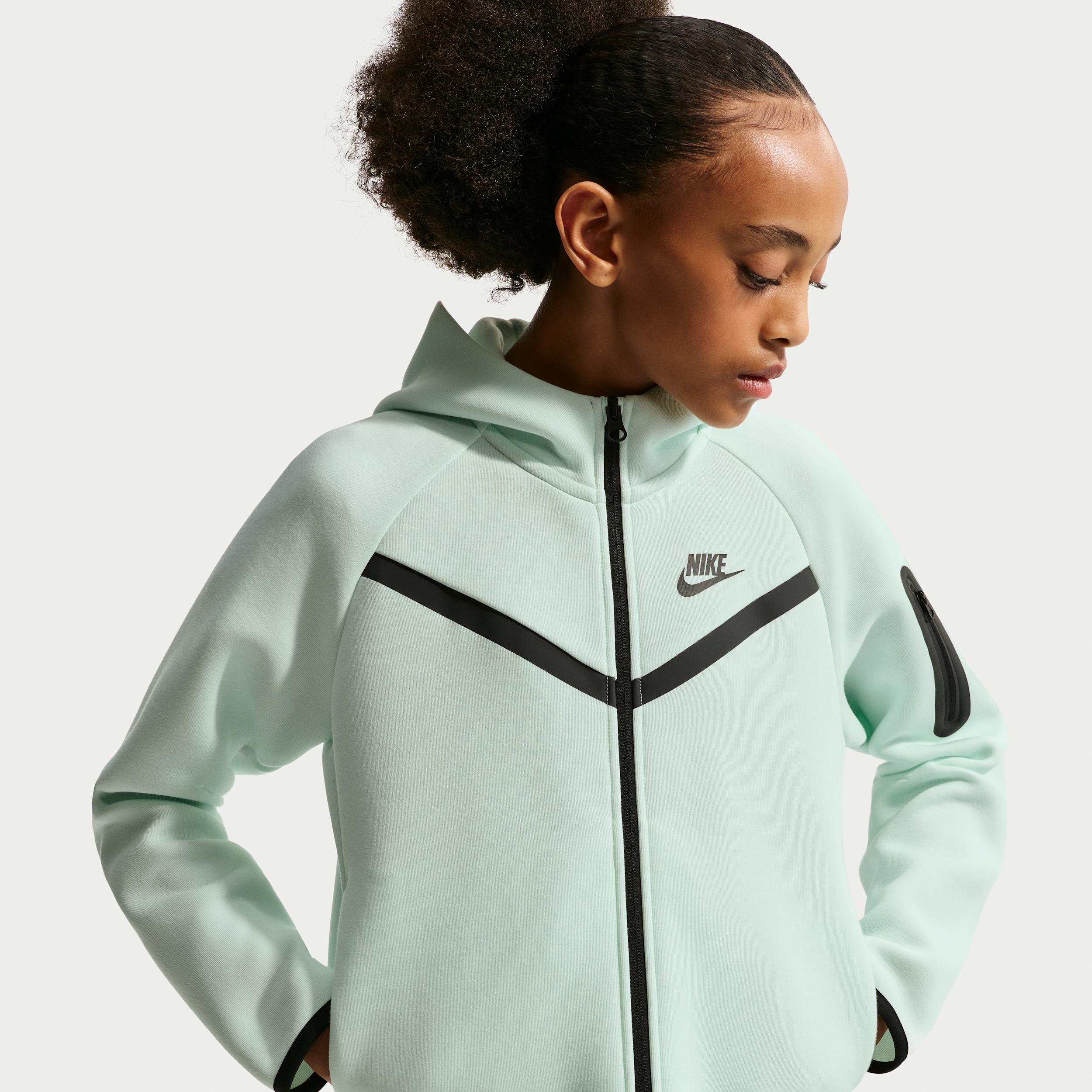 Unisex Nike Sportswear Tech Fleece Girls' Full-Zip Hoodie by NIKE