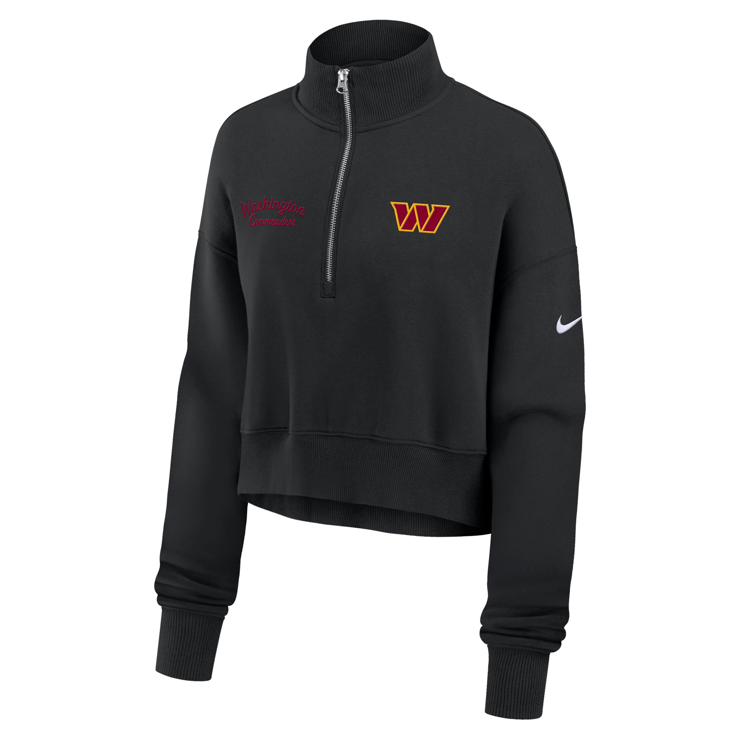 Washington Commanders Phoenix Nike Women's NFL Cropped 1/4-Zip Crew by NIKE