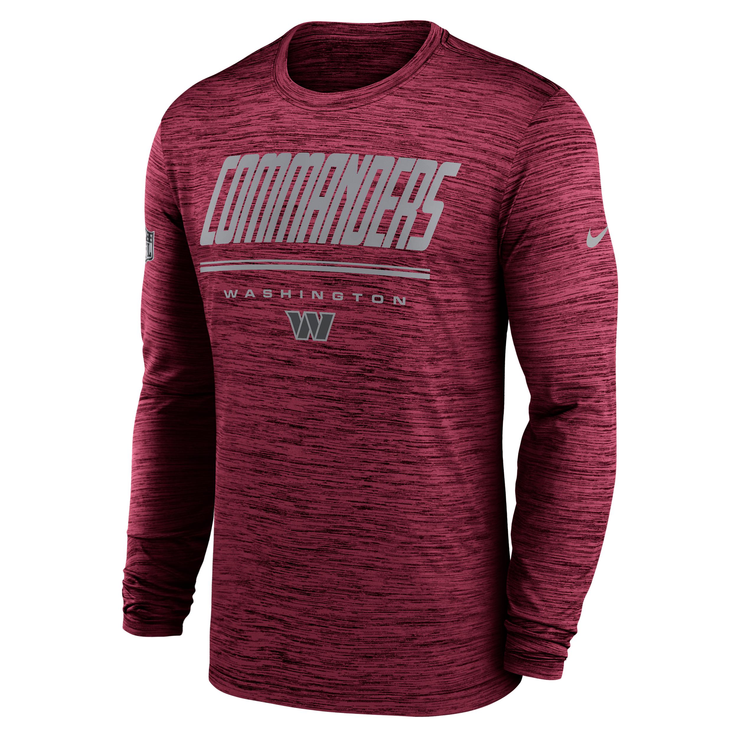 Washington Commanders Sideline Team Issue Velocity Nike Men's Dri-FIT NFL Long-Sleeve T-Shirt by NIKE