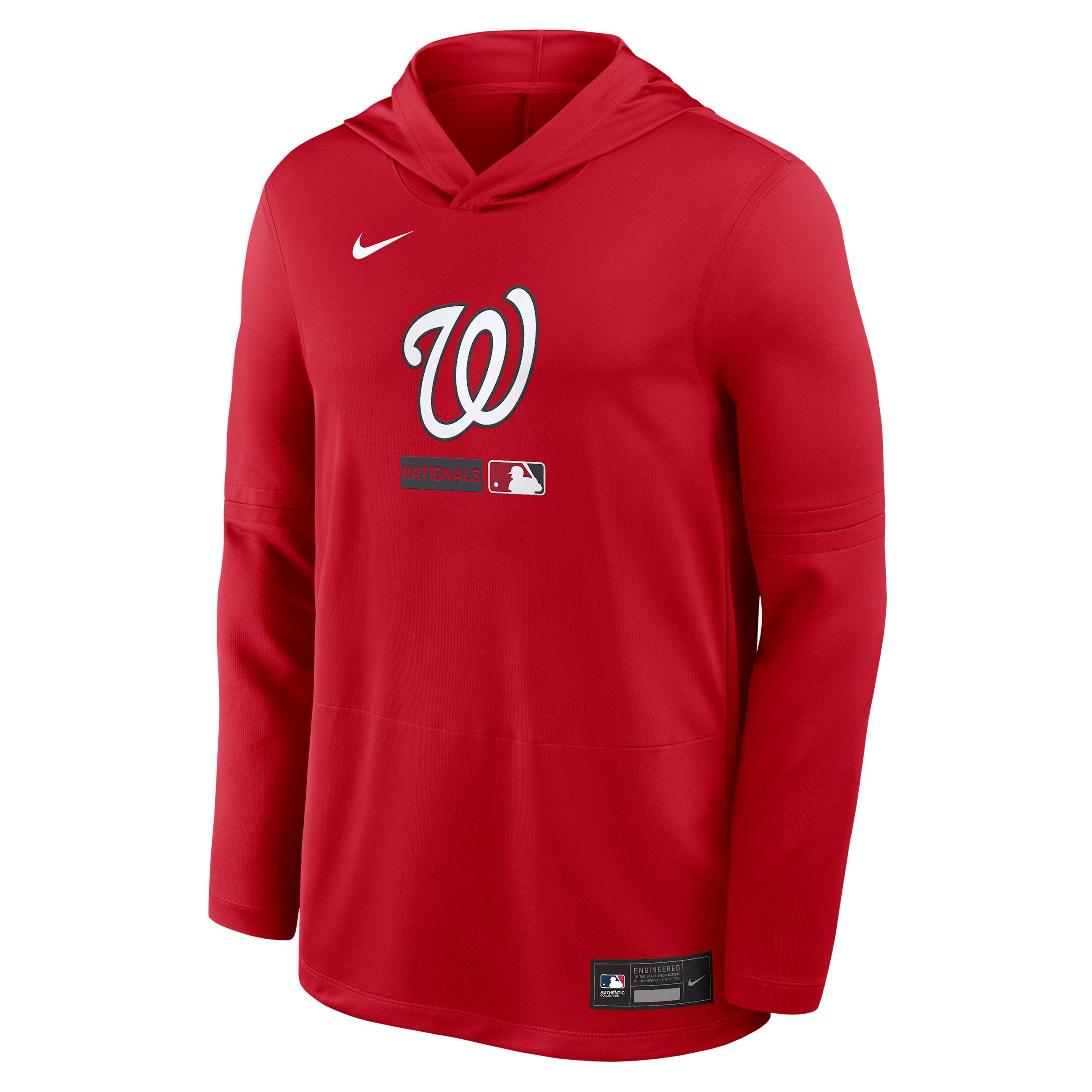 Washington Nationals Authentic Collection Nike Men's Dri-FIT MLB Long-Sleeve Hooded Top by NIKE