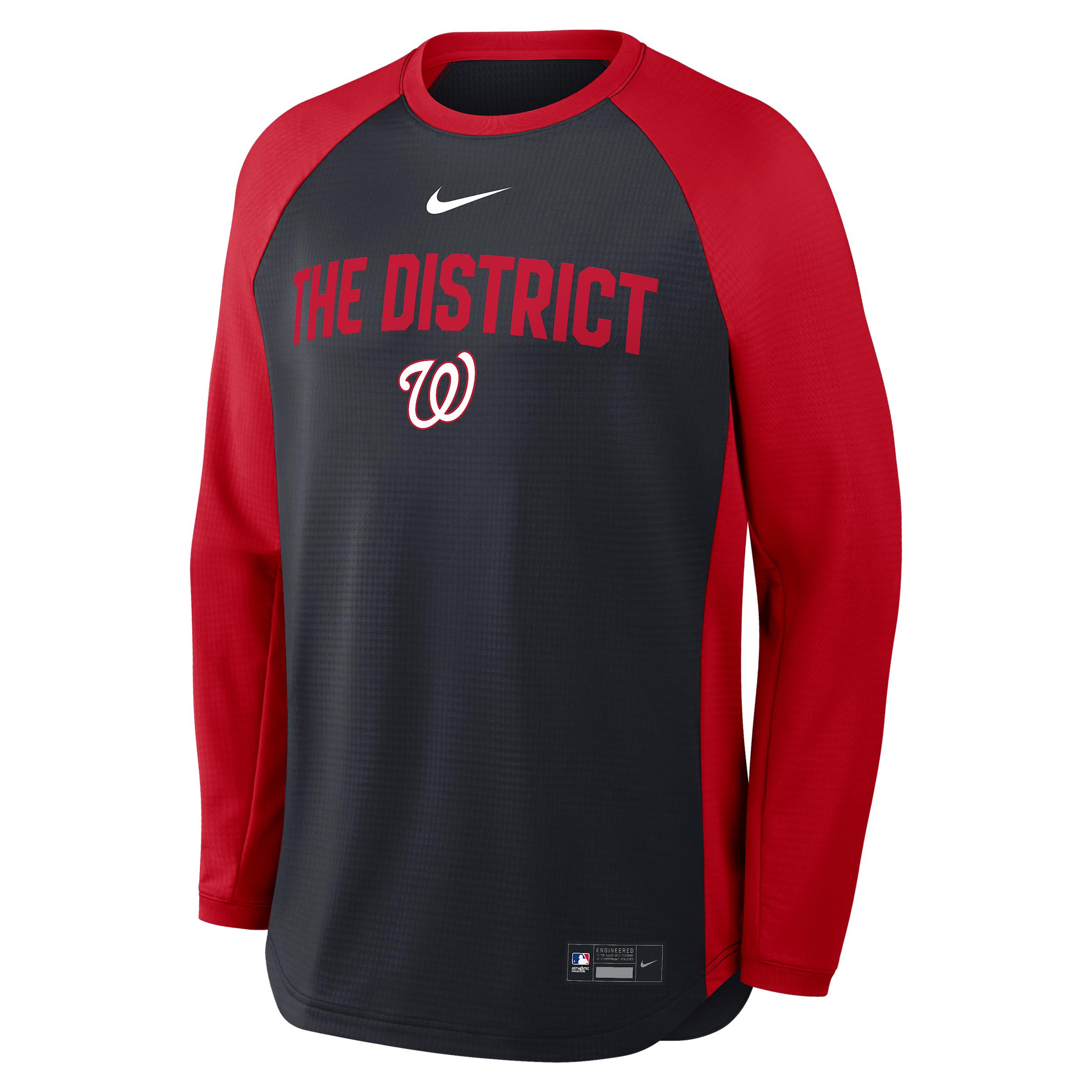 Washington Nationals Authentic Collection Nike Men's Dri-FIT Pullover Crew by NIKE