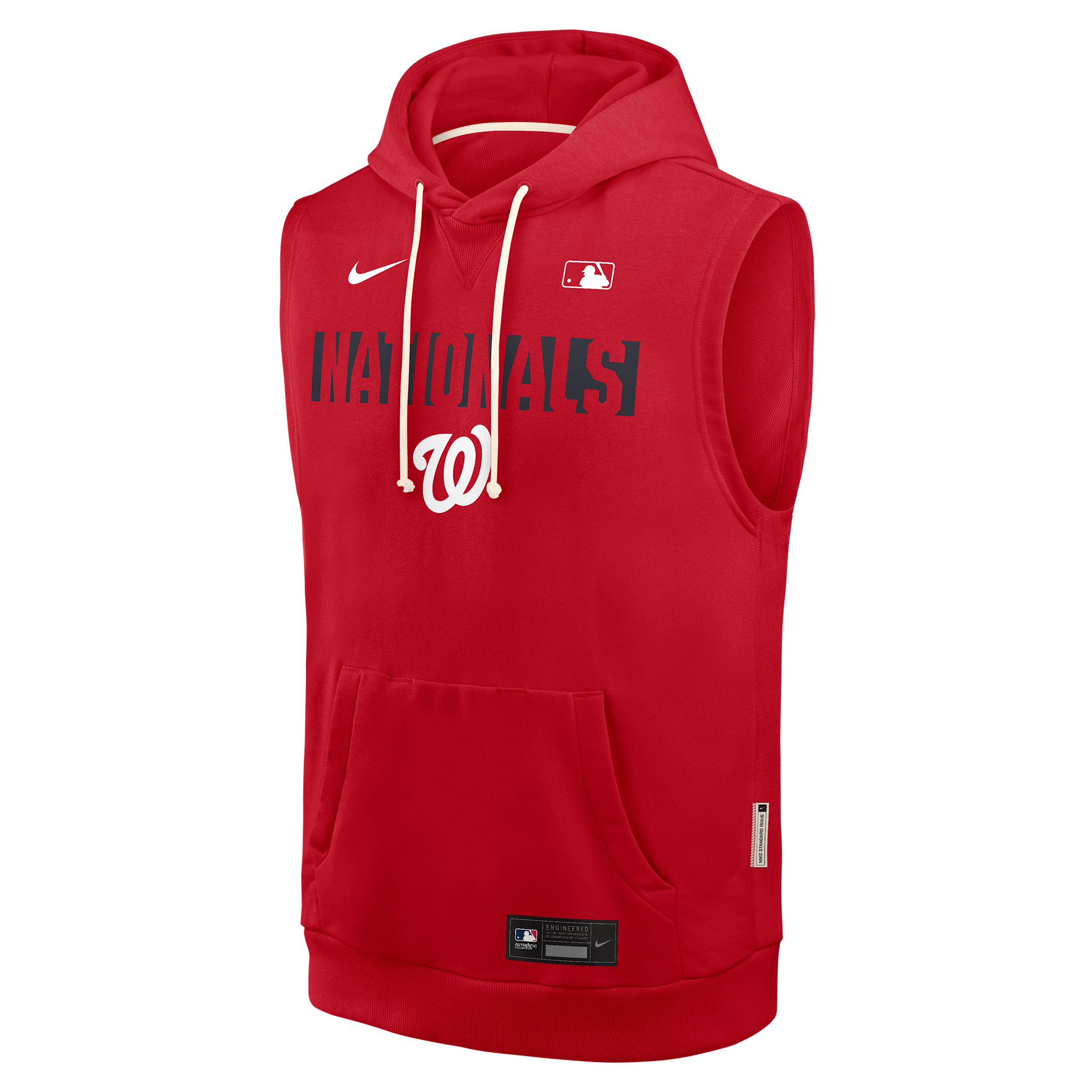 Washington Nationals Authentic Collection Standard Issue Nike Men's Dri-FIT MLB Sleeveless Pullover Hoodie by NIKE