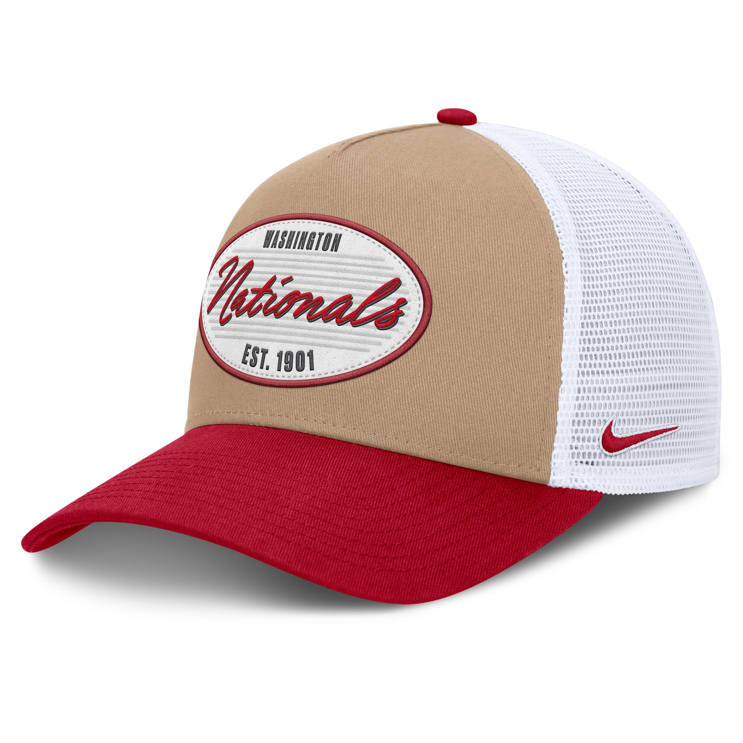 Washington Nationals Rise Nike Men's MLB A-Frame Trucker Adjustable Hat by NIKE