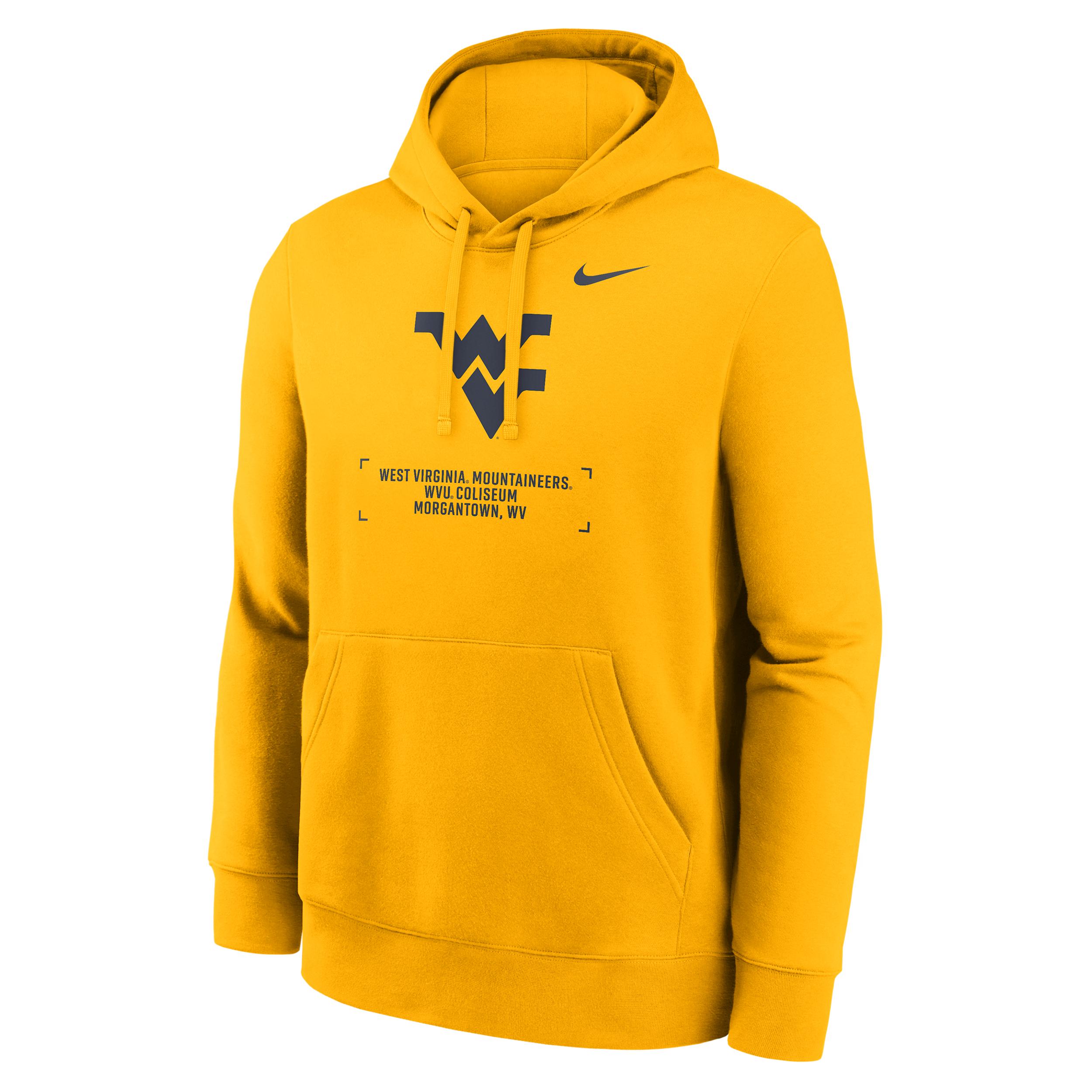 West Virginia Club Basketball 2-Hit Nike Men's College Pullover Hoodie by NIKE West Virginia Club Basketball 2-Hit Nike Men's College Pullover Hoodie by NIKE
