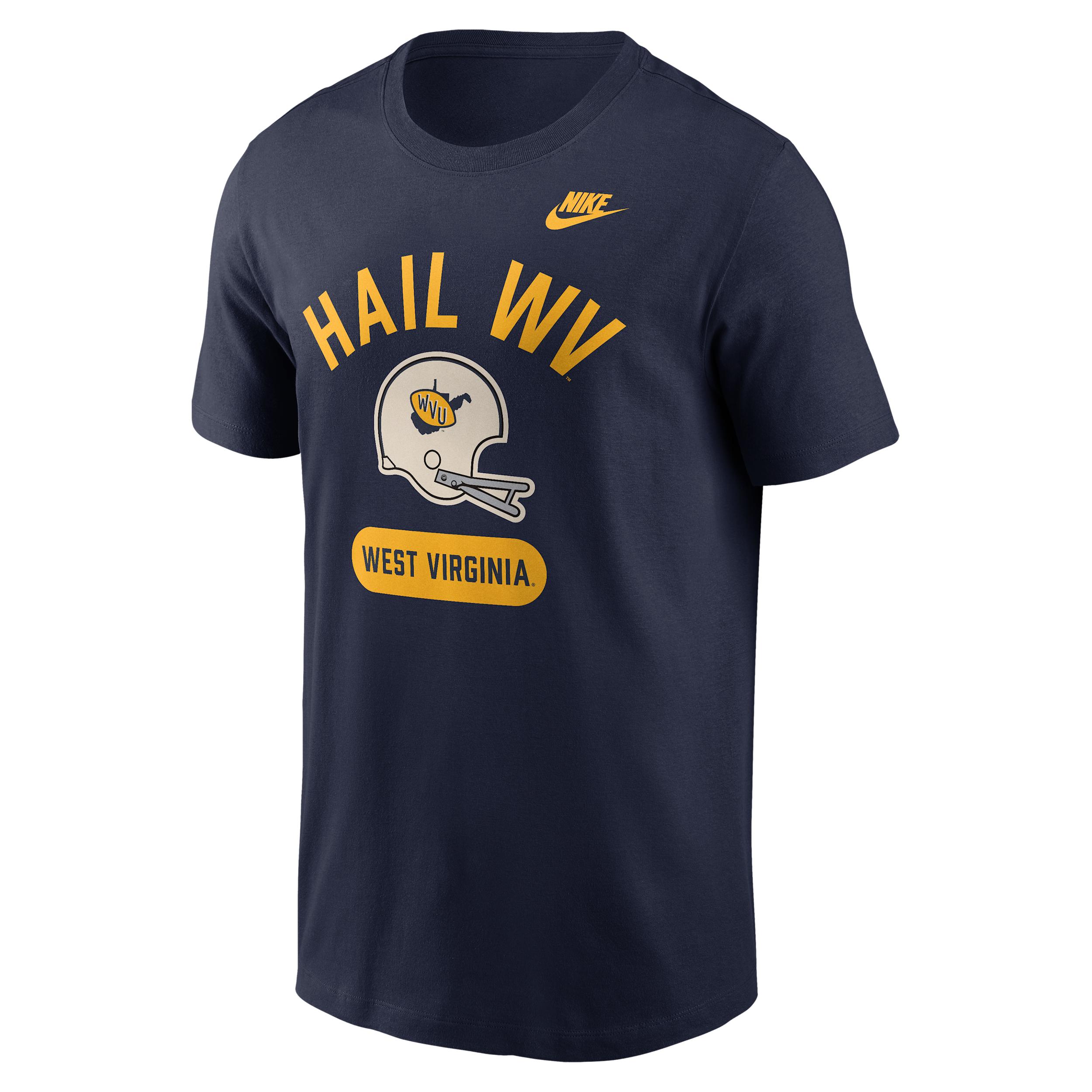 West Virginia Legacy Arch Helmet Nike Men's College T-Shirt by NIKE