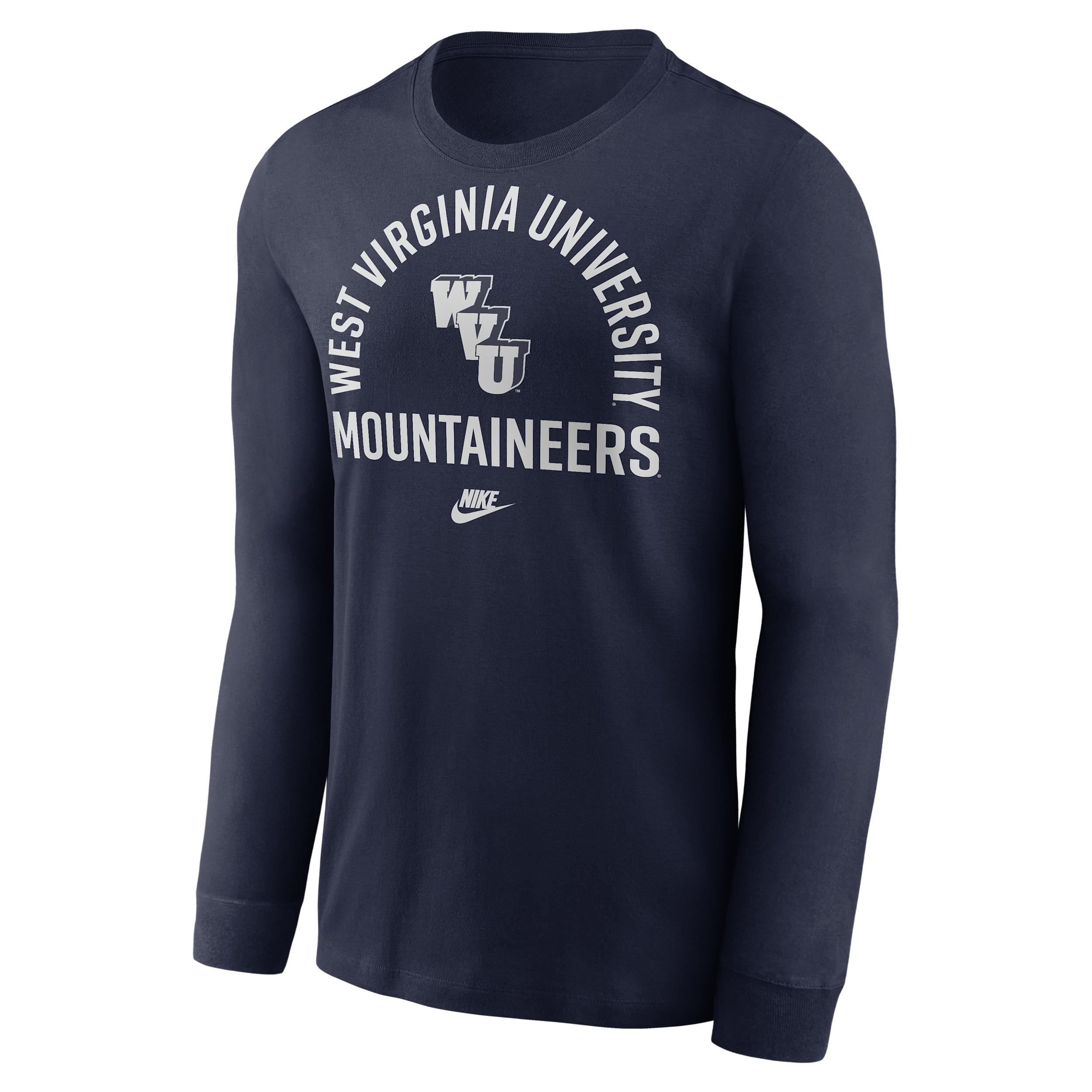 West Virginia Legacy Arched Logo Nike Men's College Long-Sleeve T-Shirt by NIKE