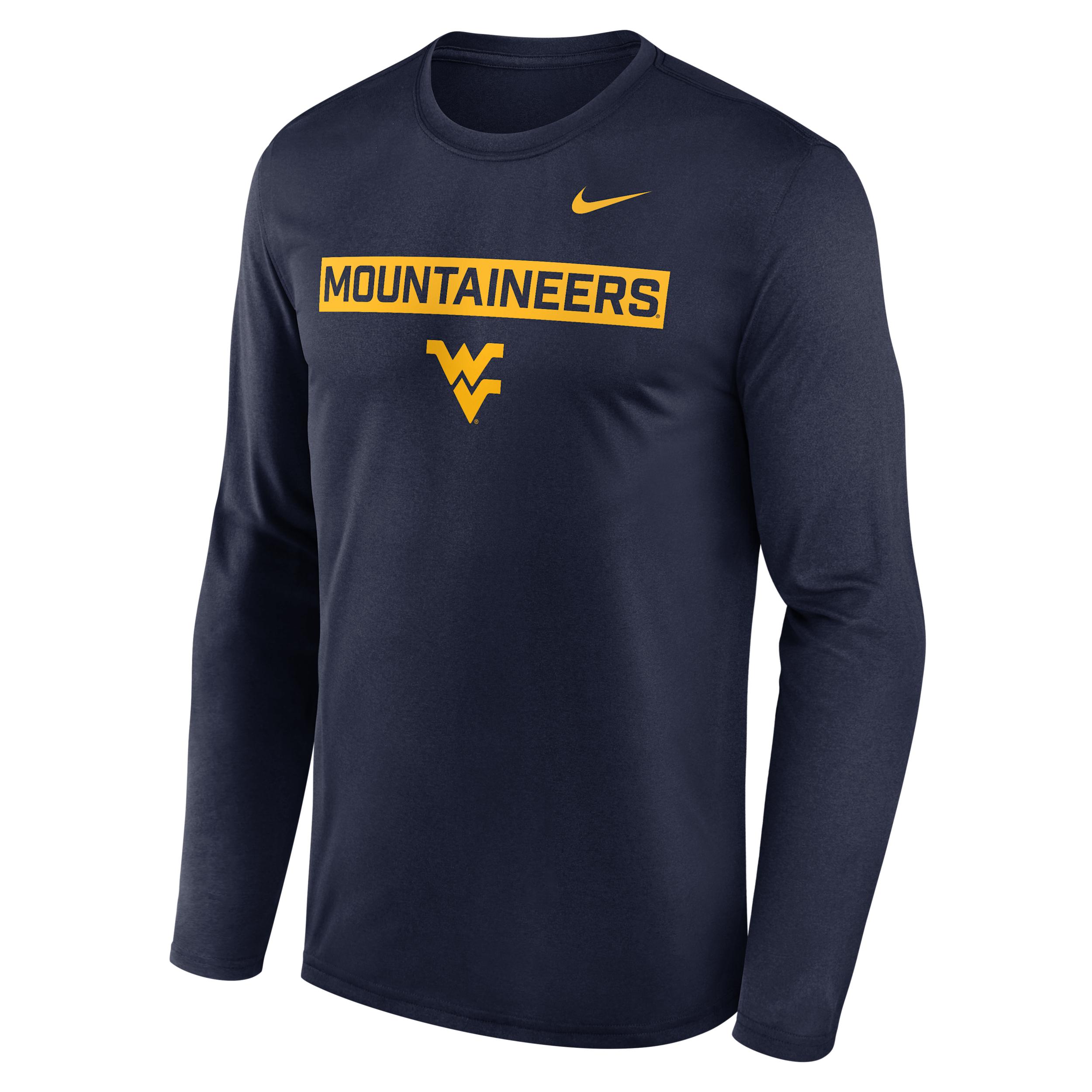 West Virginia Primetime Legend 2-Hit Nike Men's Dri-FIT College Long-Sleeve T-Shirt by NIKE