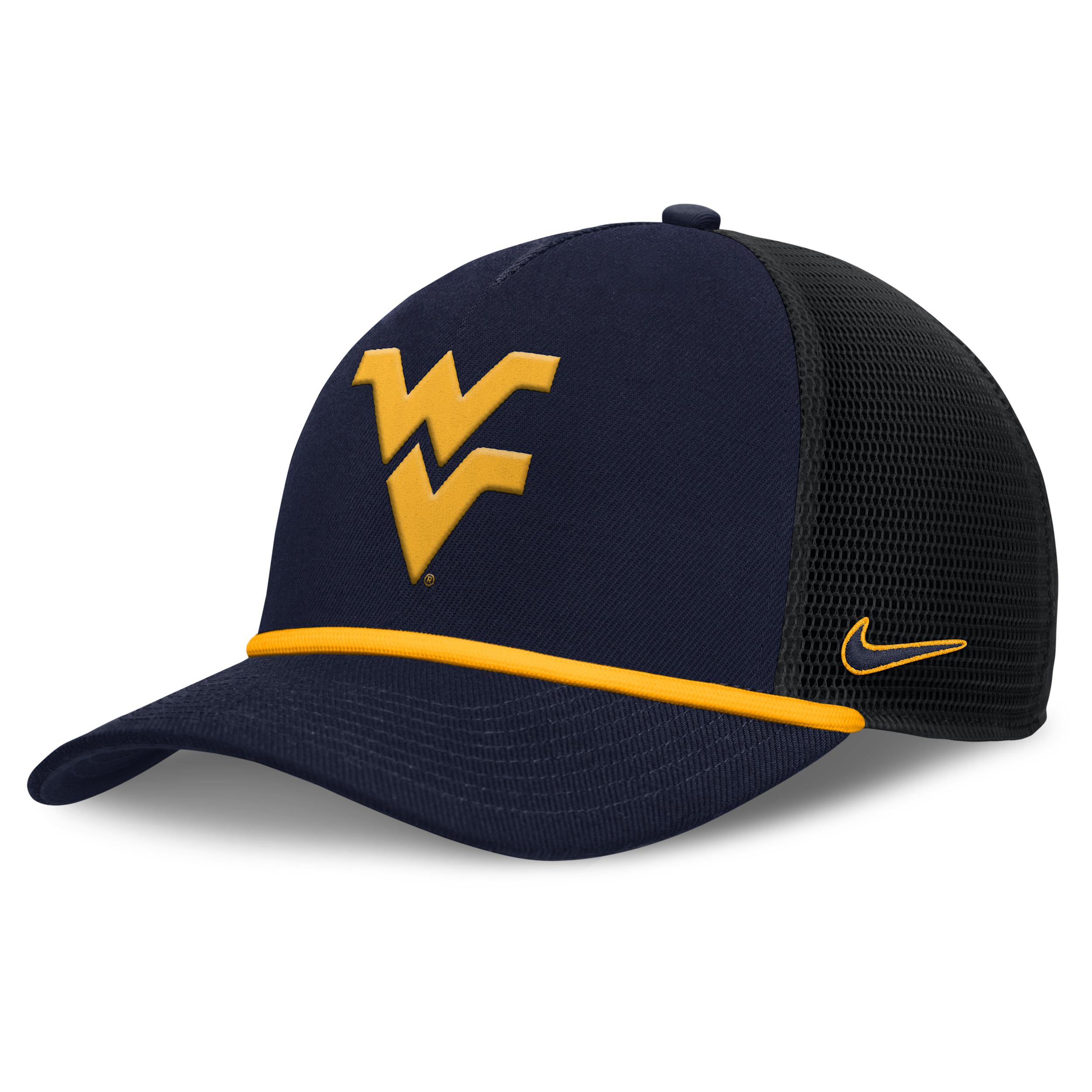 West Virginia Primetime Rise Nike Men's College Trucker Adjustable Hat by NIKE