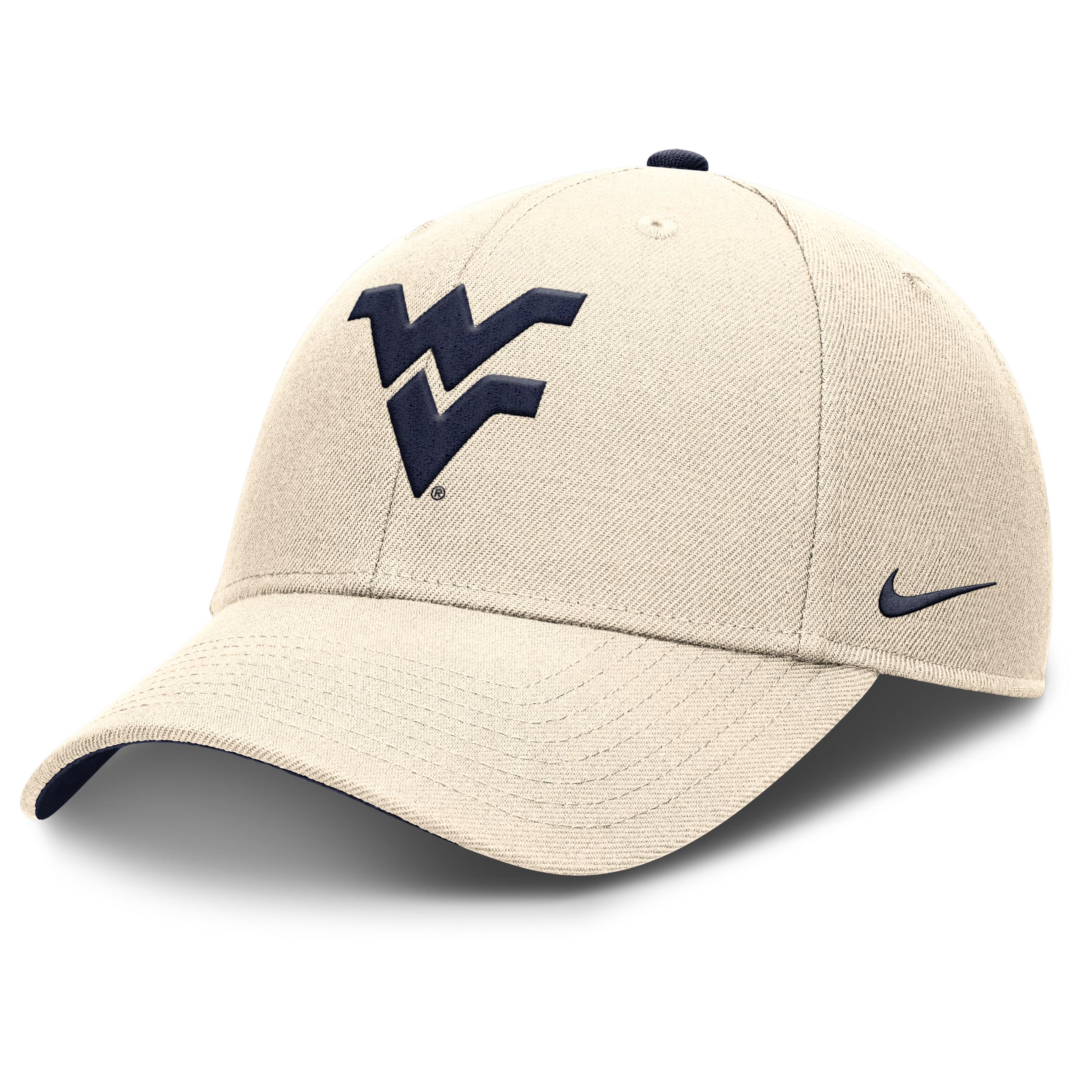 West Virginia Primetime Rise Nike Men's Dri-FIT College Trucker Adjustable Hat by NIKE