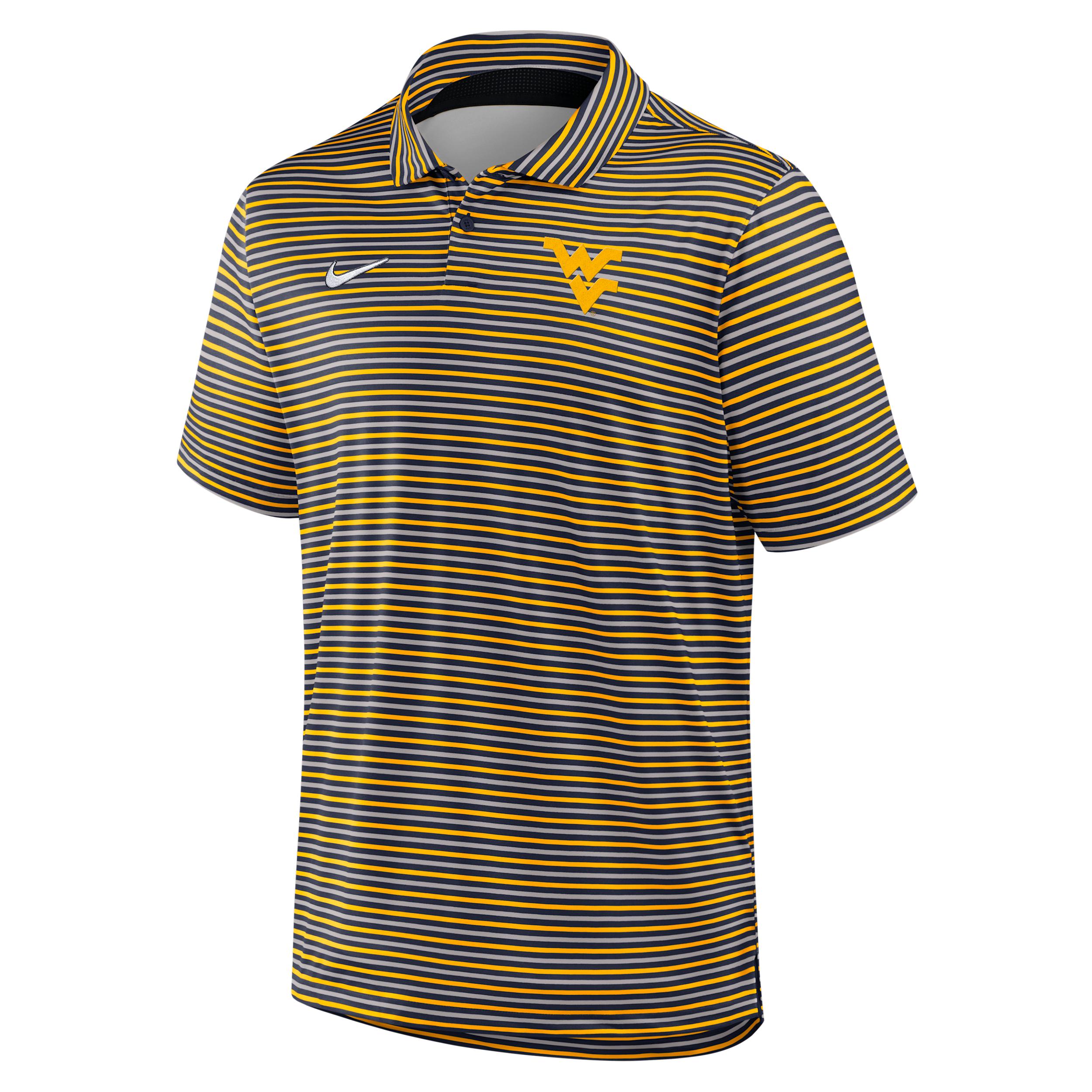 West Virginia Tour Stripe Nike Men's Dri-FIT College Polo by NIKE