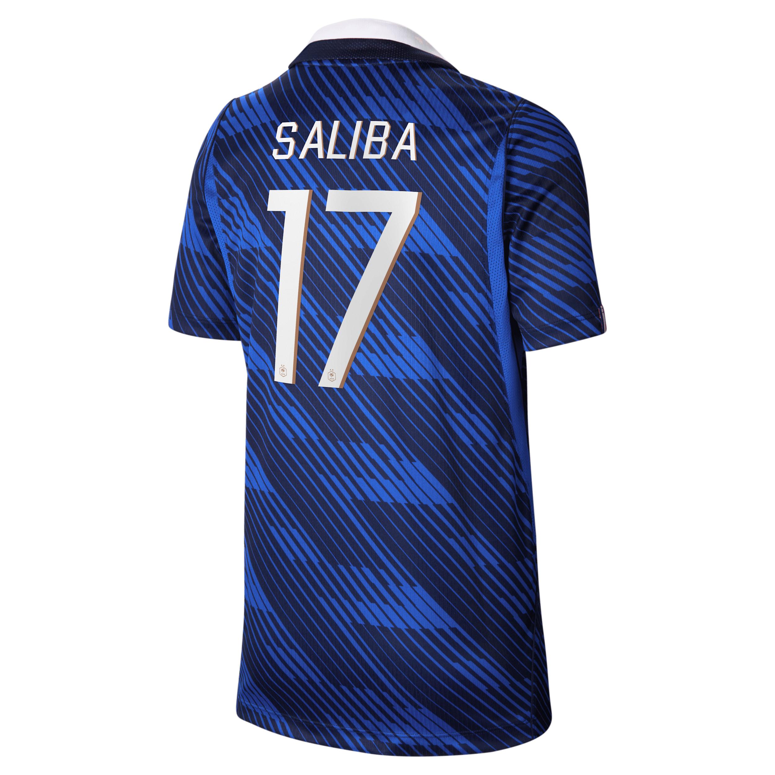 William Saliba France National Team 2026 Stadium Home Big Kids' Nike Dri-FIT Soccer Jersey by NIKE