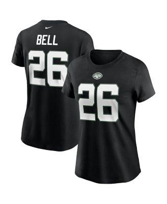 Women's Le'Veon Bell Black New York Jets Name and Number T-shirt by NIKE Women's Le'Veon Bell Black New York Jets Name and Number T-shirt by NIKE