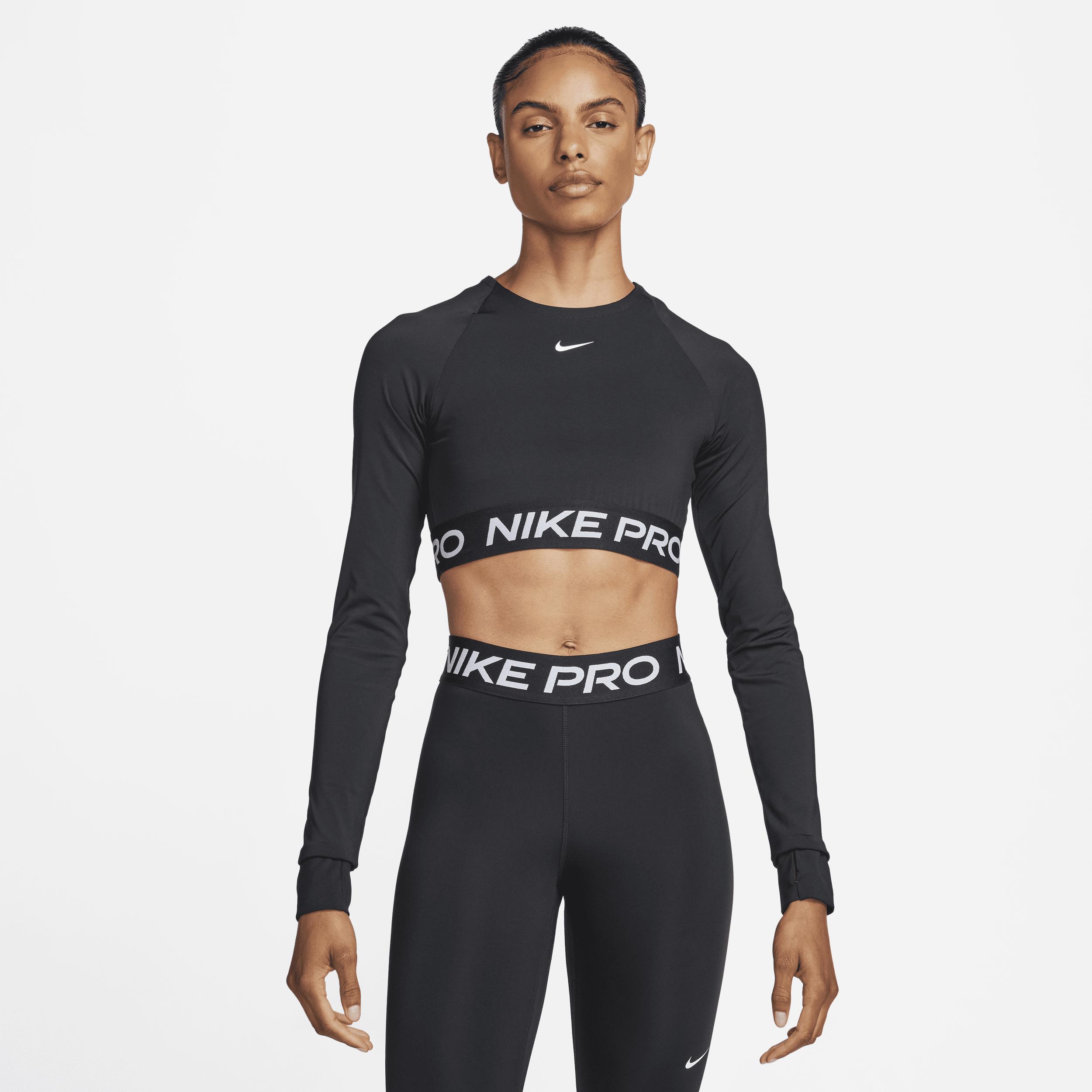 Women's Nike Pro Dri-FIT Cropped Long-Sleeve Top by NIKE