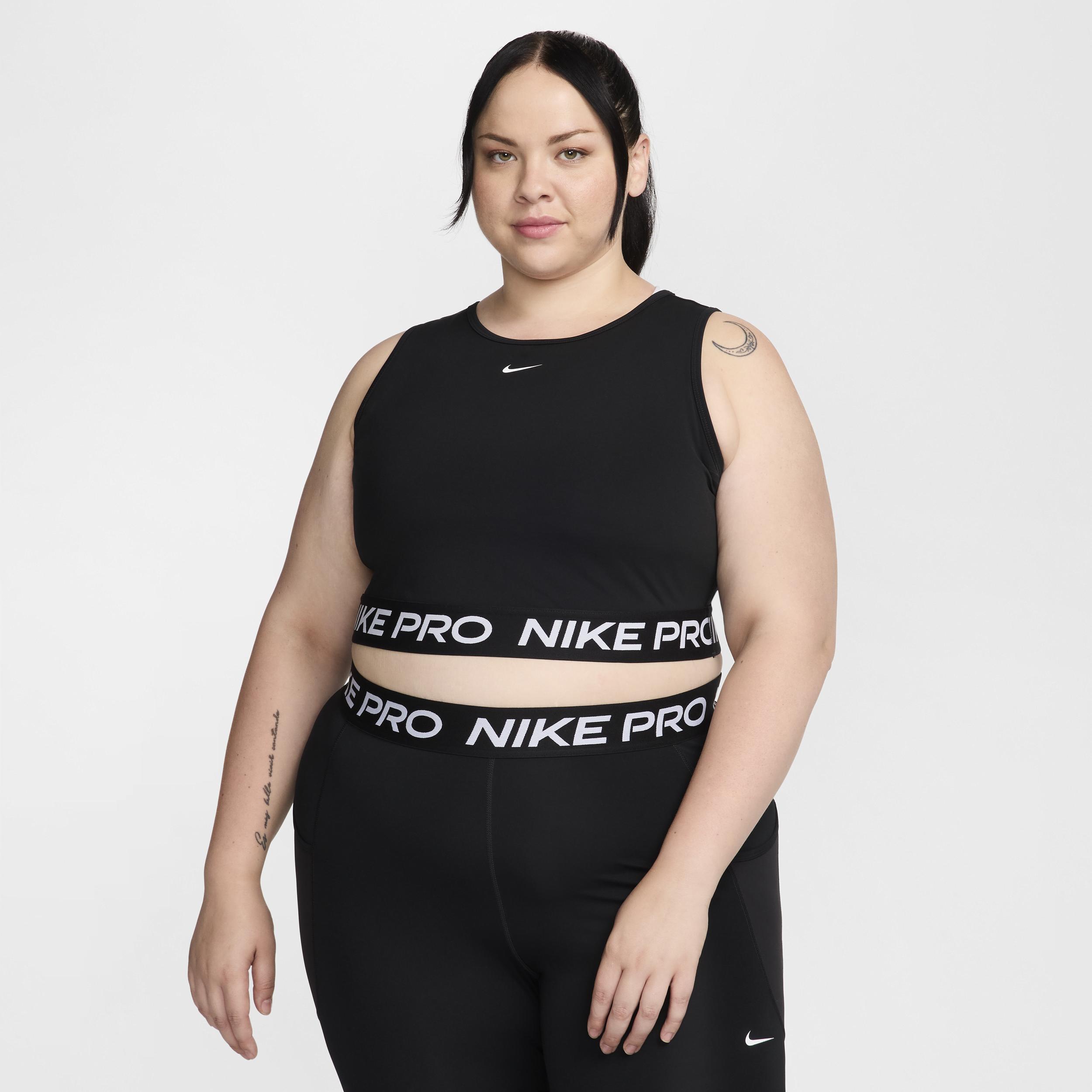 Women's Nike Pro Dri-FIT Cropped Tank Top (Plus Size) by NIKE