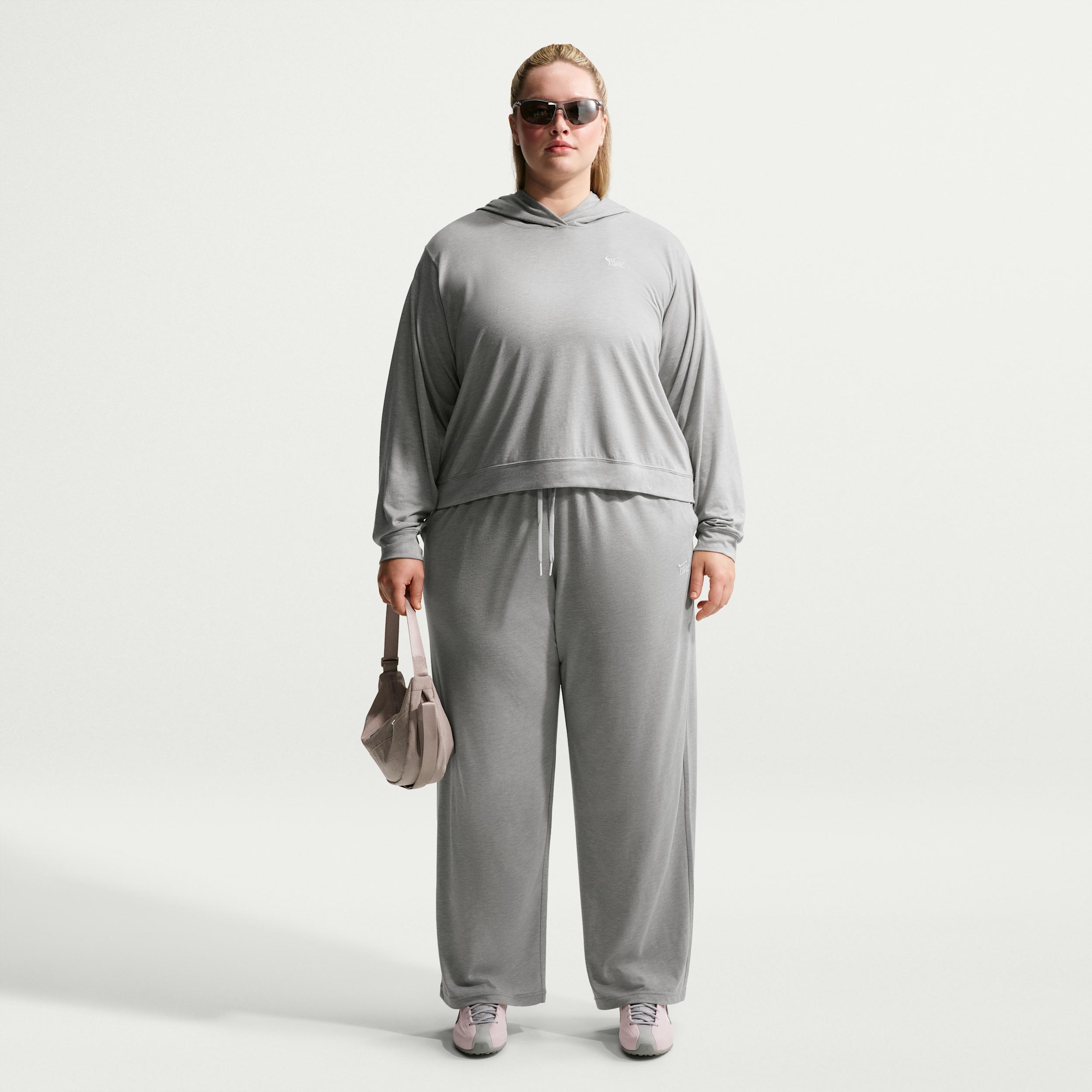 Women's Nike Sportswear Chill Knit Mid-Rise Lightweight Open-Hem Pants (Plus Size) by NIKE