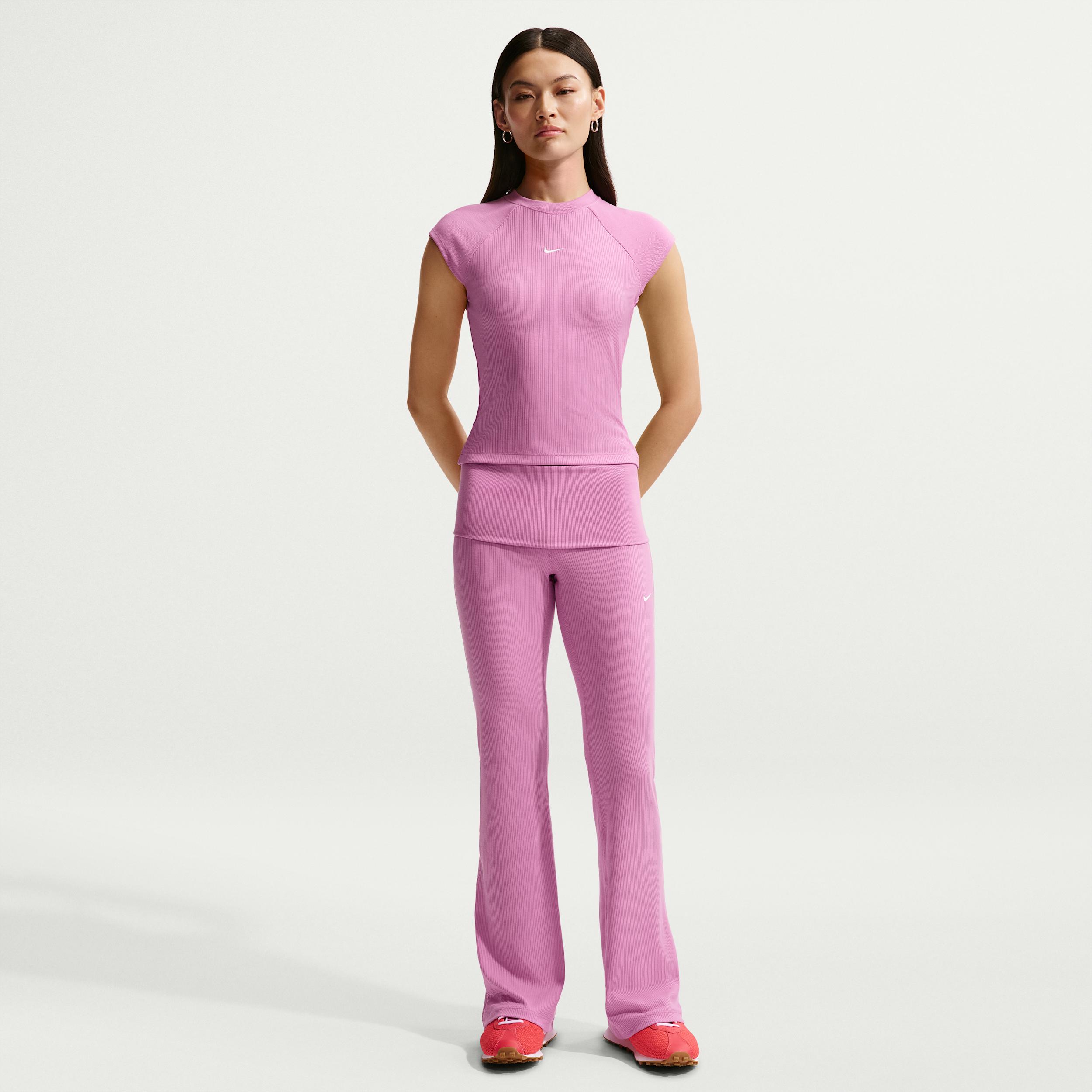 Women's Nike Sportswear Chill Knit Mid-Rise Tight Ribbed Pants by NIKE