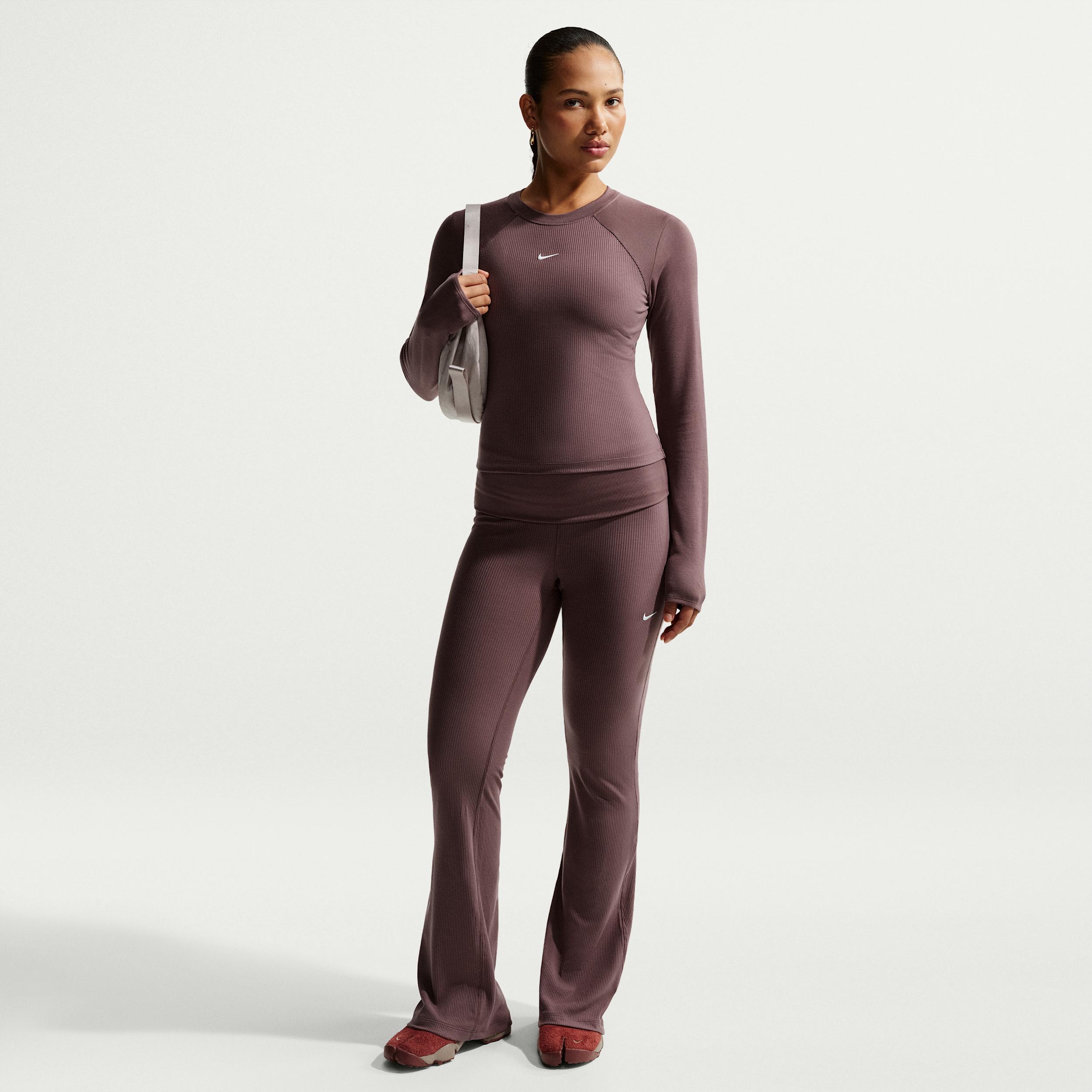 Women's Nike Sportswear Chill Knit Mid-Rise Tight Ribbed Pants by NIKE
