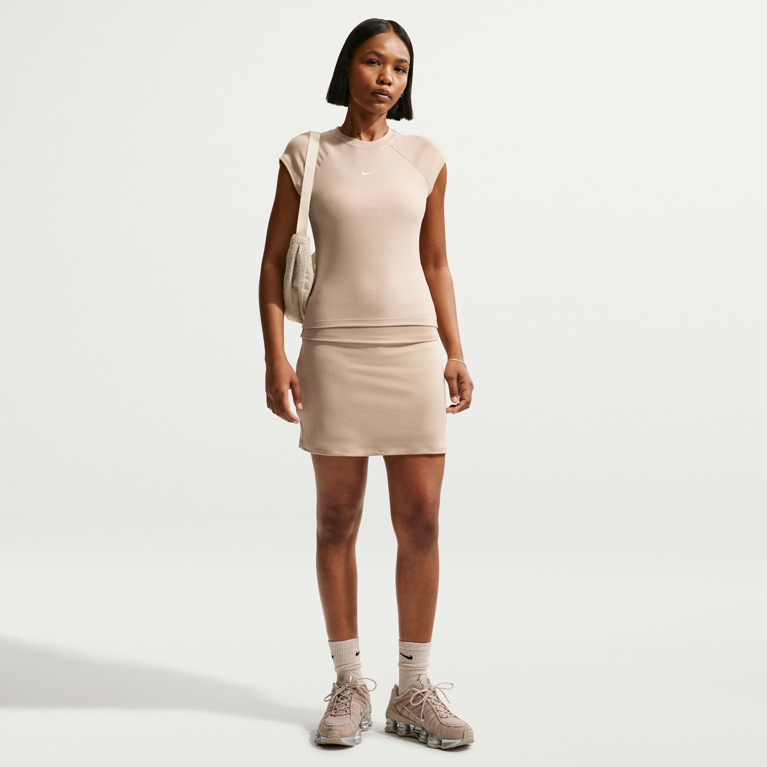 Women's Nike Sportswear Chill Knit Mid-Rise Tight Ribbed Skort by NIKE
