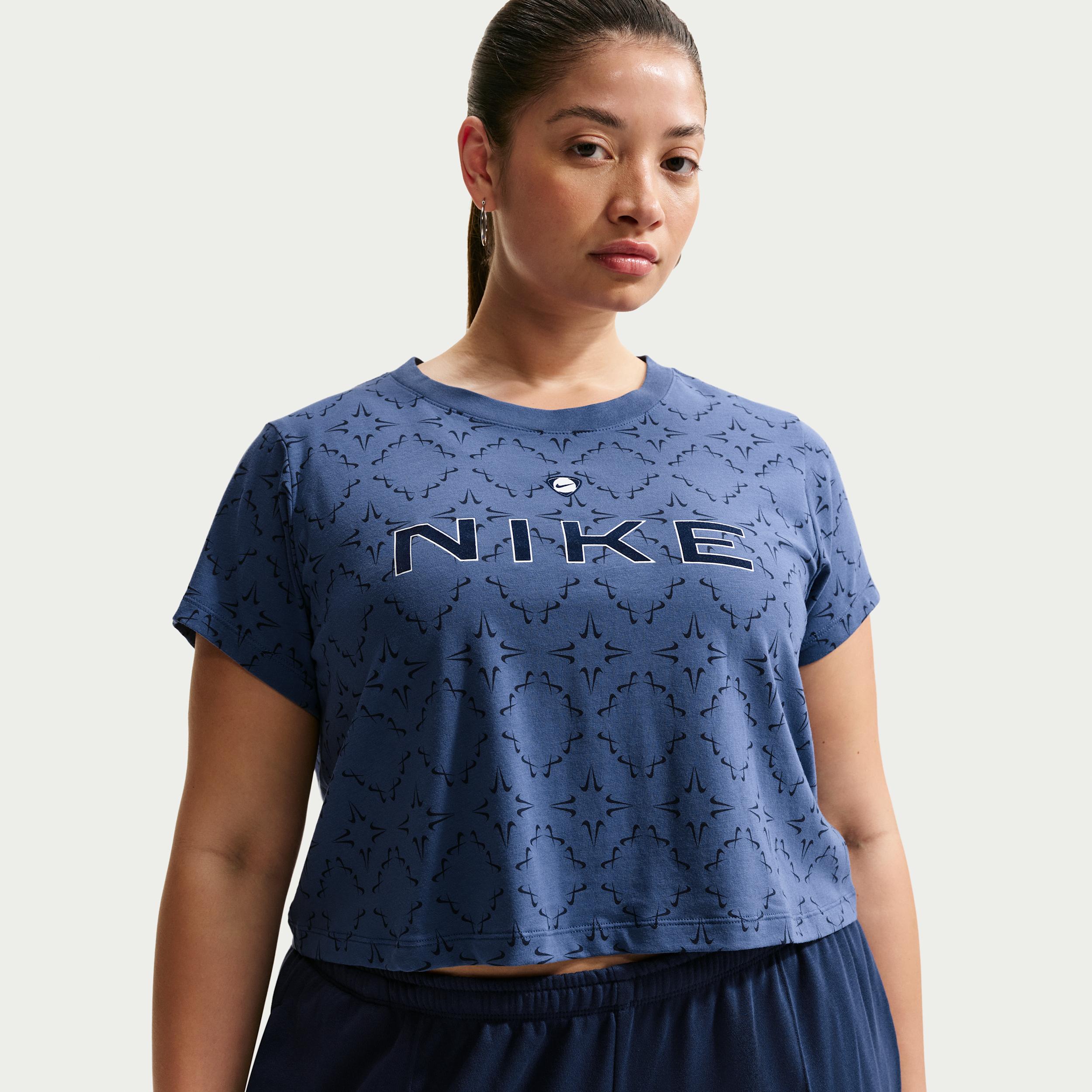 Women's Nike Sportswear Chill Knit Slim Cropped T-Shirt (Plus Size) by NIKE