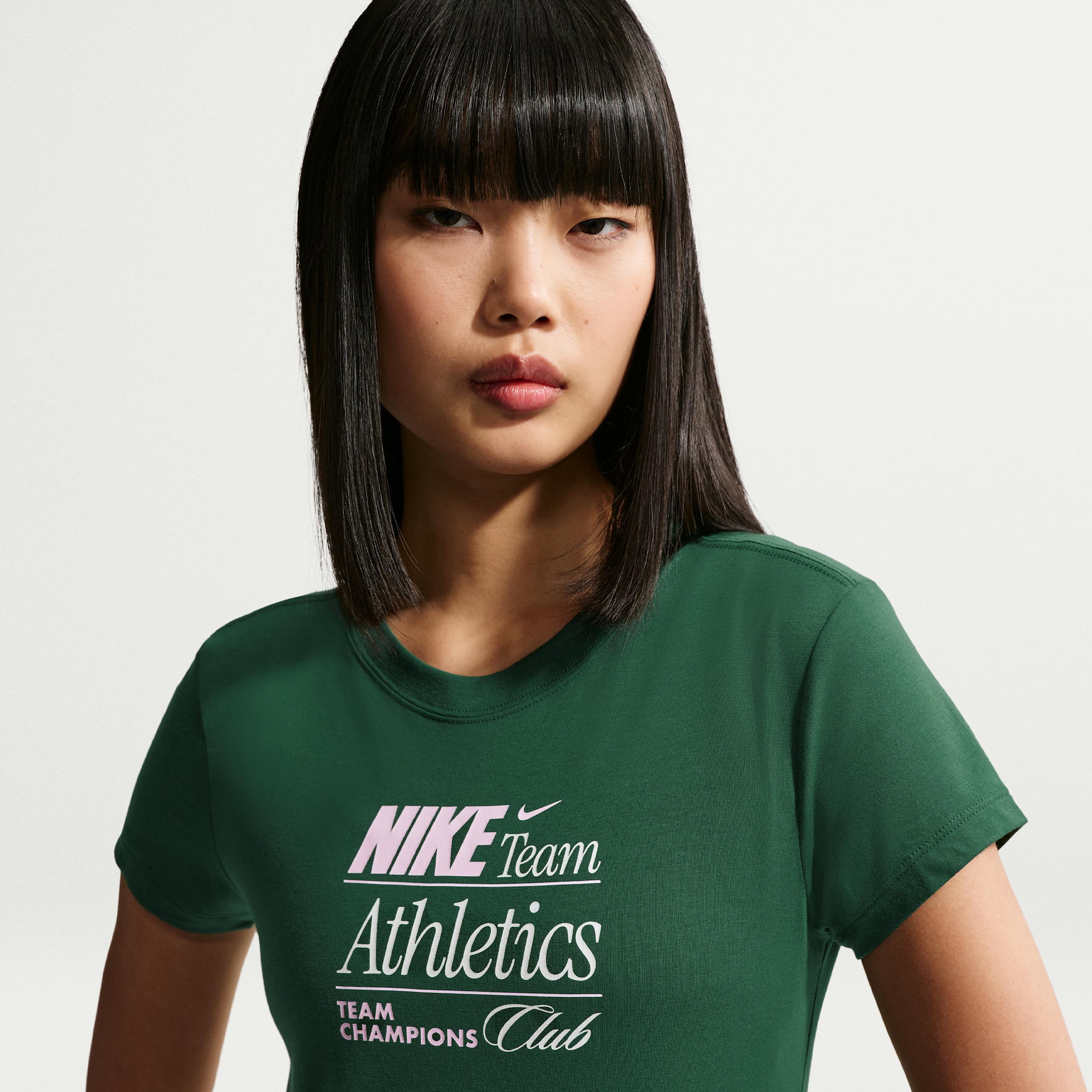 Women's Nike Sportswear Chill Knit Slim Mod-Cropped T-Shirt by NIKE