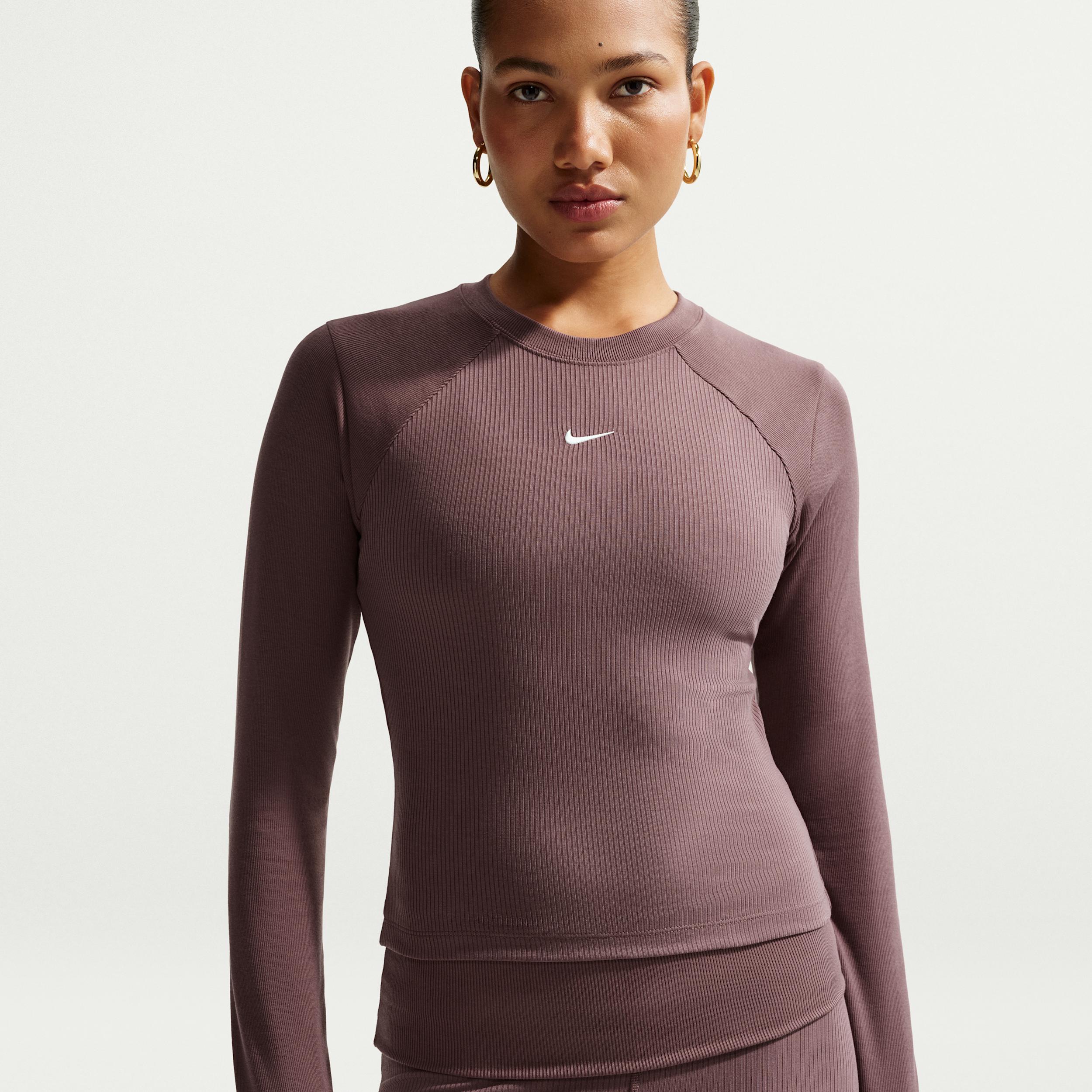 Women's Nike Sportswear Chill Knit Tight Long-Sleeve Ribbed Top by NIKE