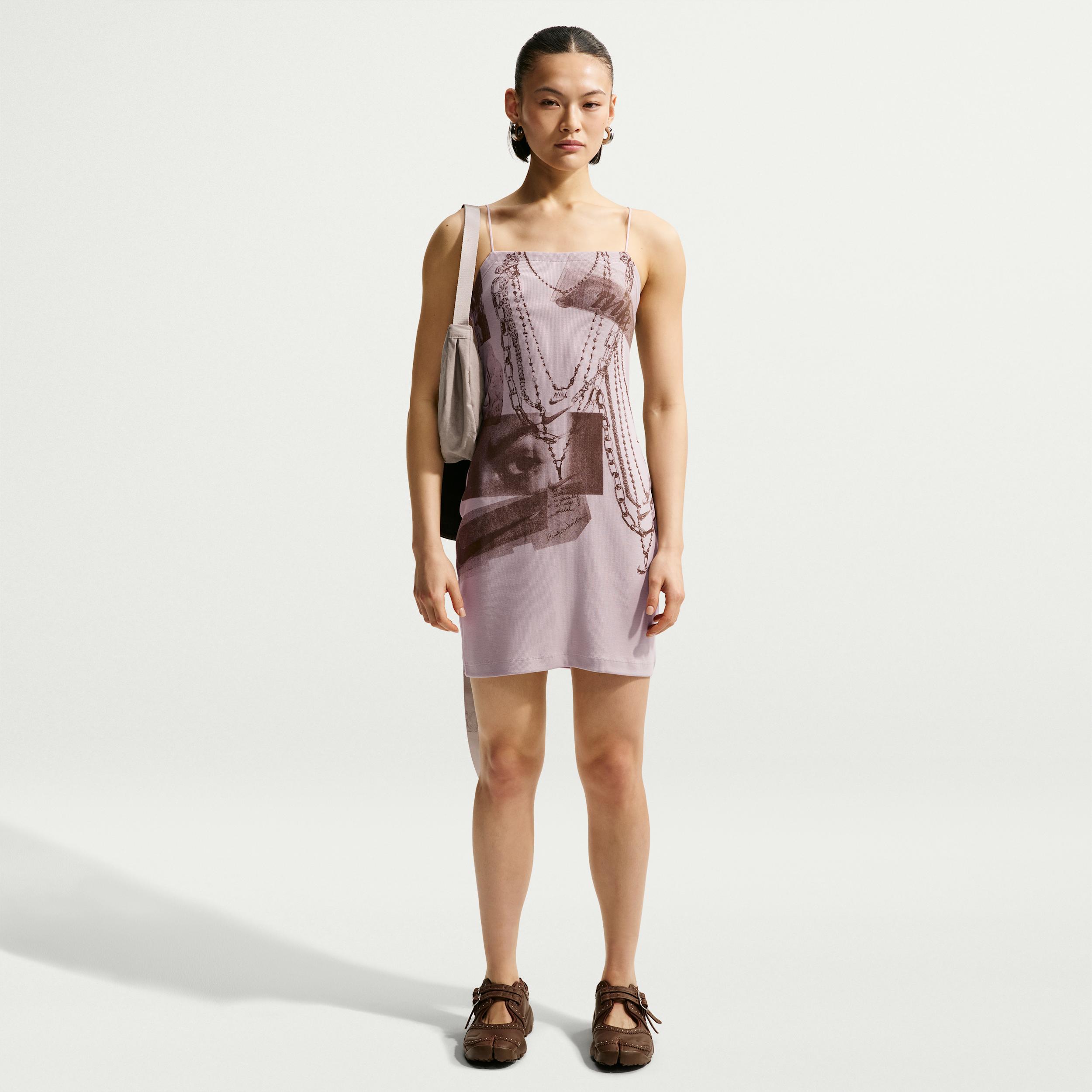 Women's Nike Sportswear Chill Knit Tight Mini-Rib Cami Dress by NIKE