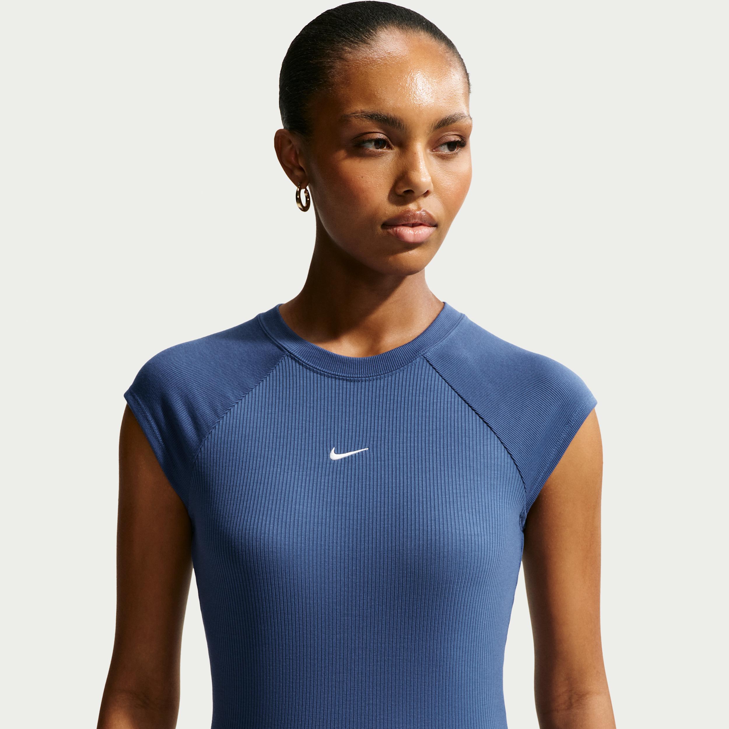 Women's Nike Sportswear Chill Knit Tight Short-Sleeve Ribbed Top by NIKE