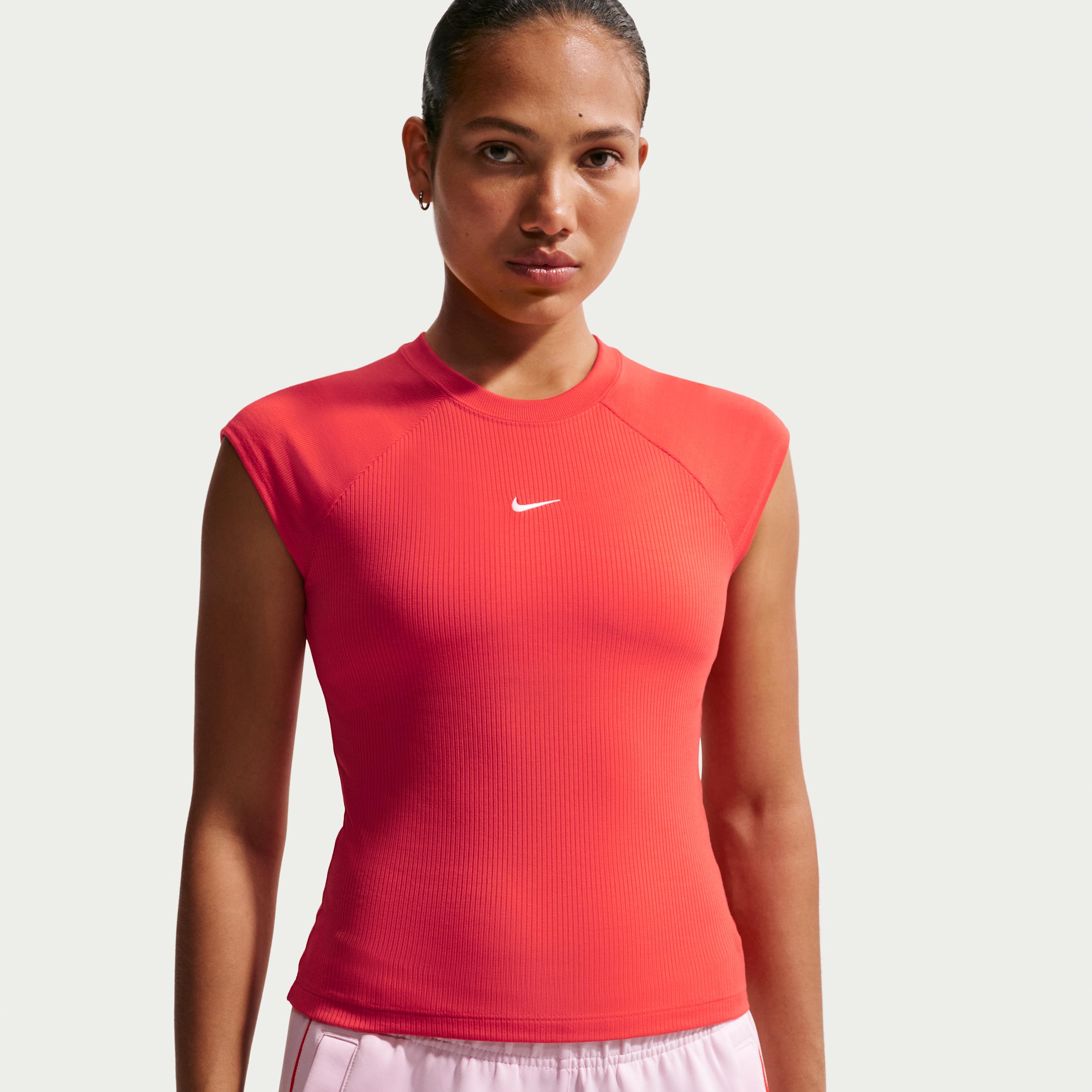 Women's Nike Sportswear Chill Knit Tight Short-Sleeve Ribbed Top by NIKE