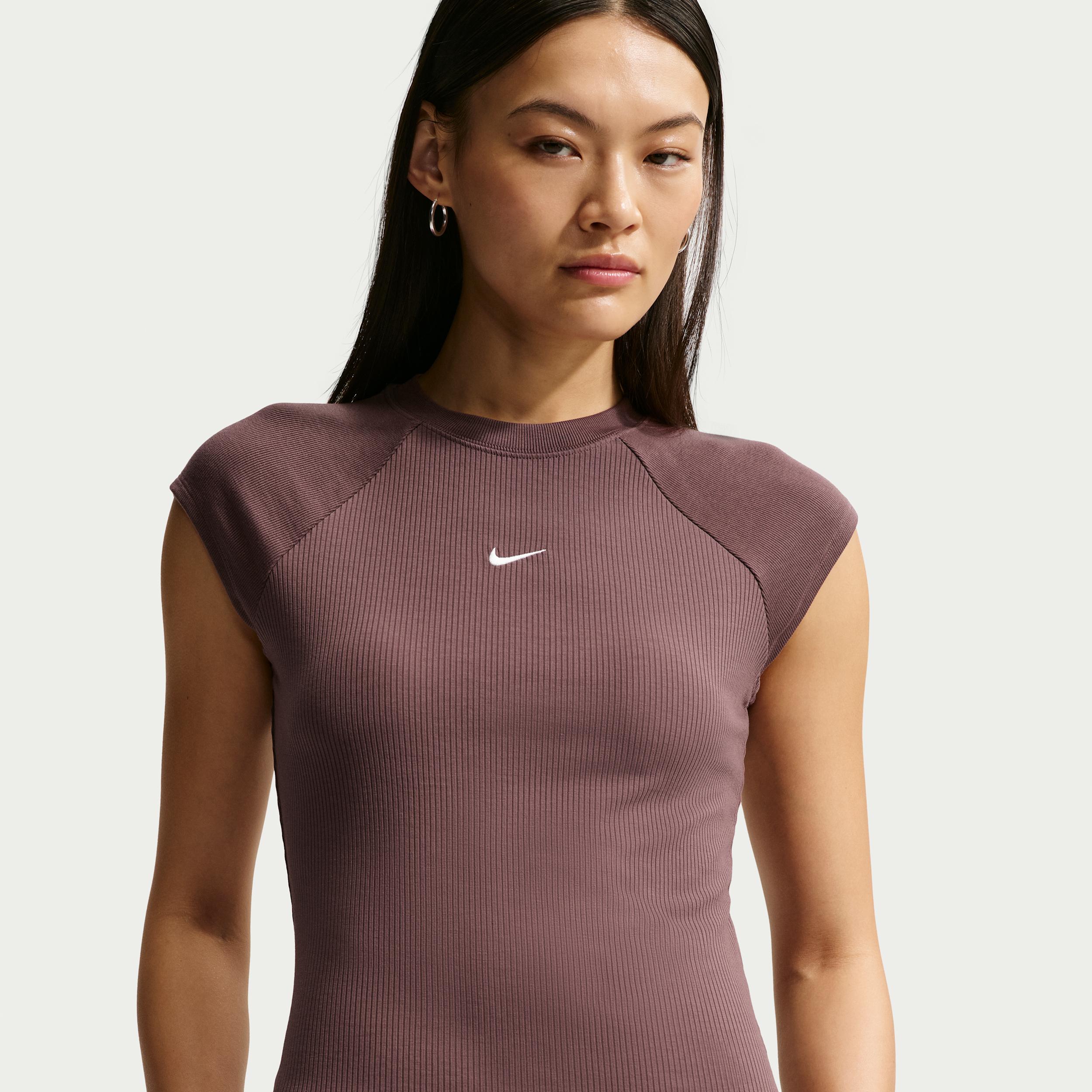 Women's Nike Sportswear Chill Knit Tight Short-Sleeve Ribbed Top by NIKE