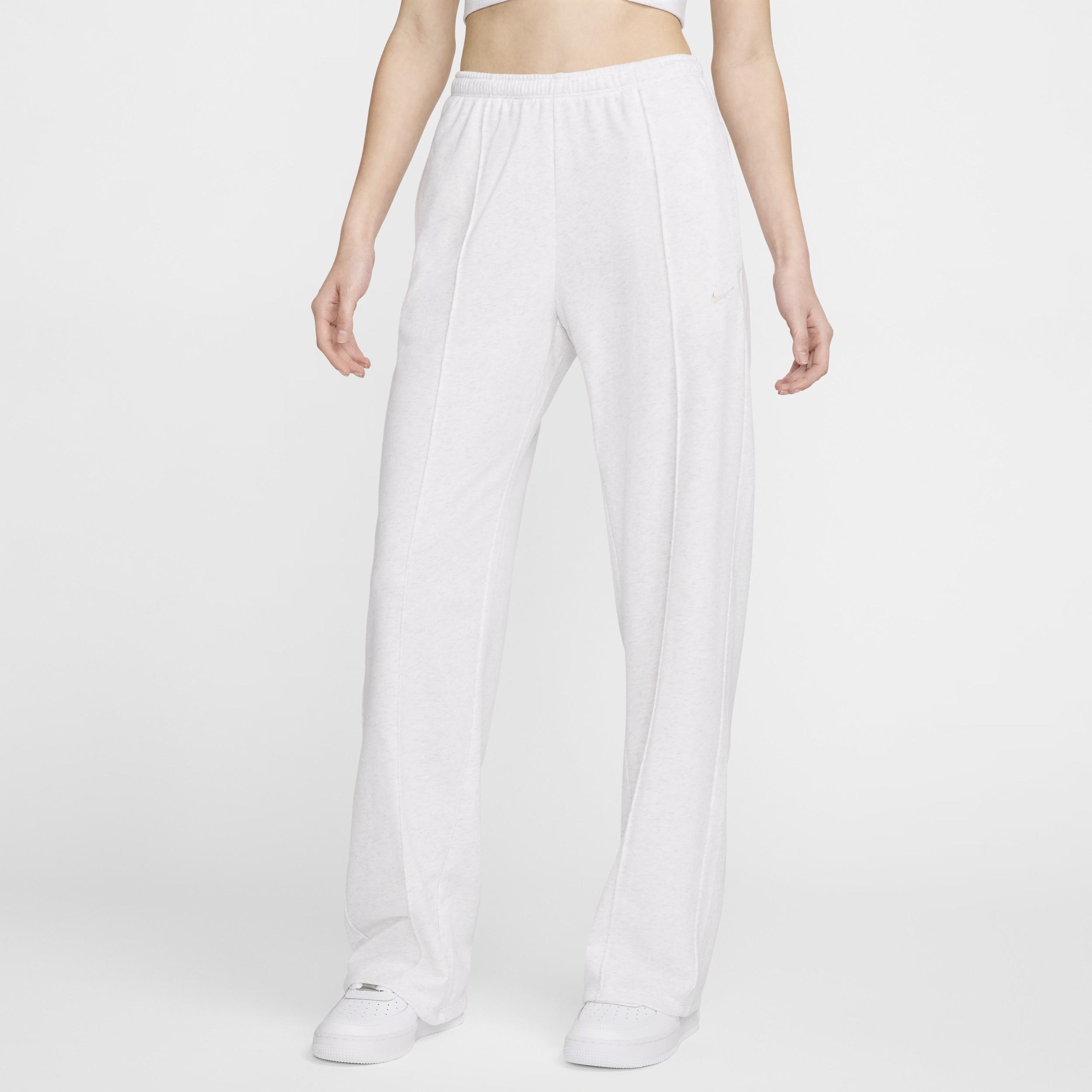 Women's Nike Sportswear Chill Terry Mid-Rise French Terry Open-Hem Sweatpants by NIKE