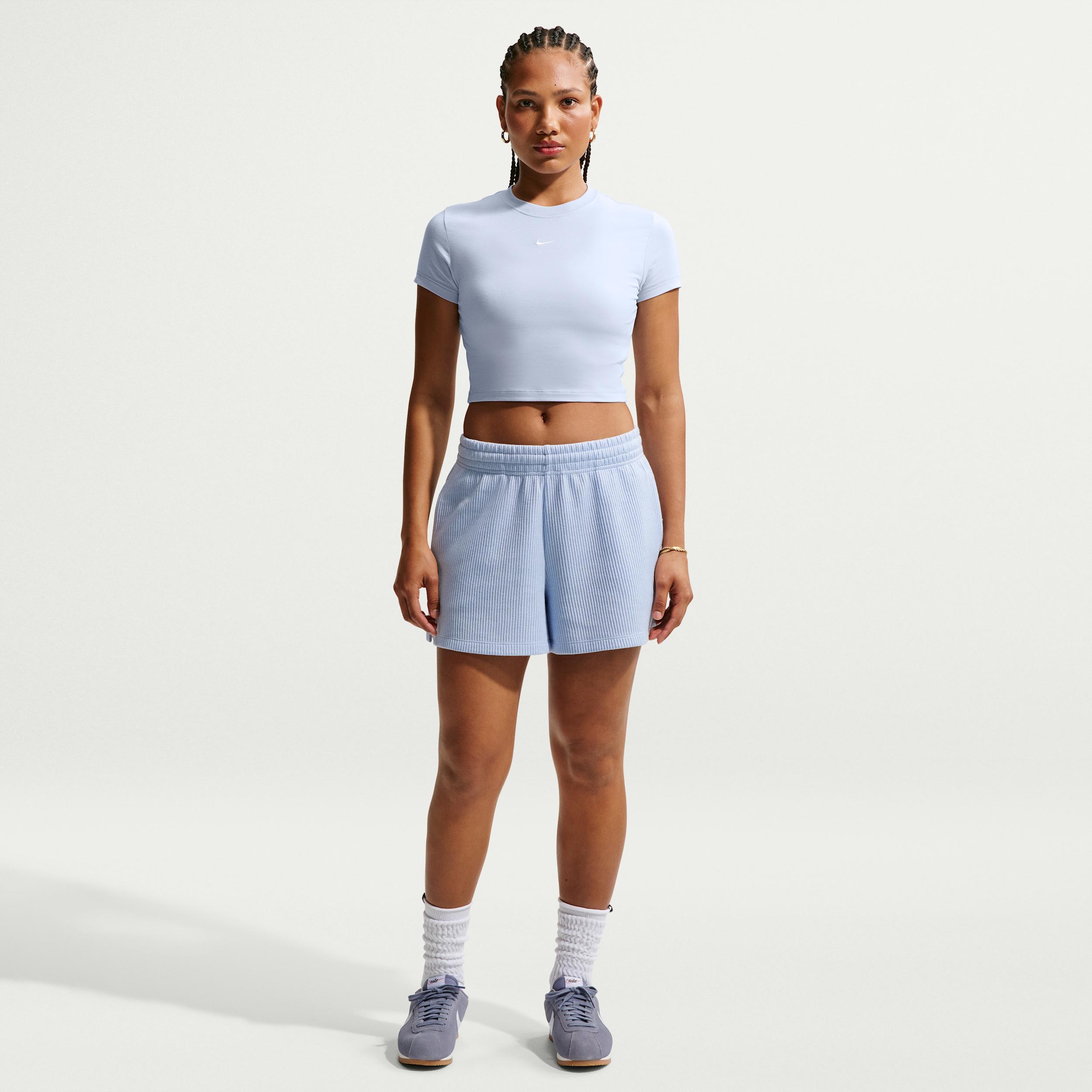 Women's Nike Sportswear Chill Waffle Loose Mid-Rise Shorts by NIKE
