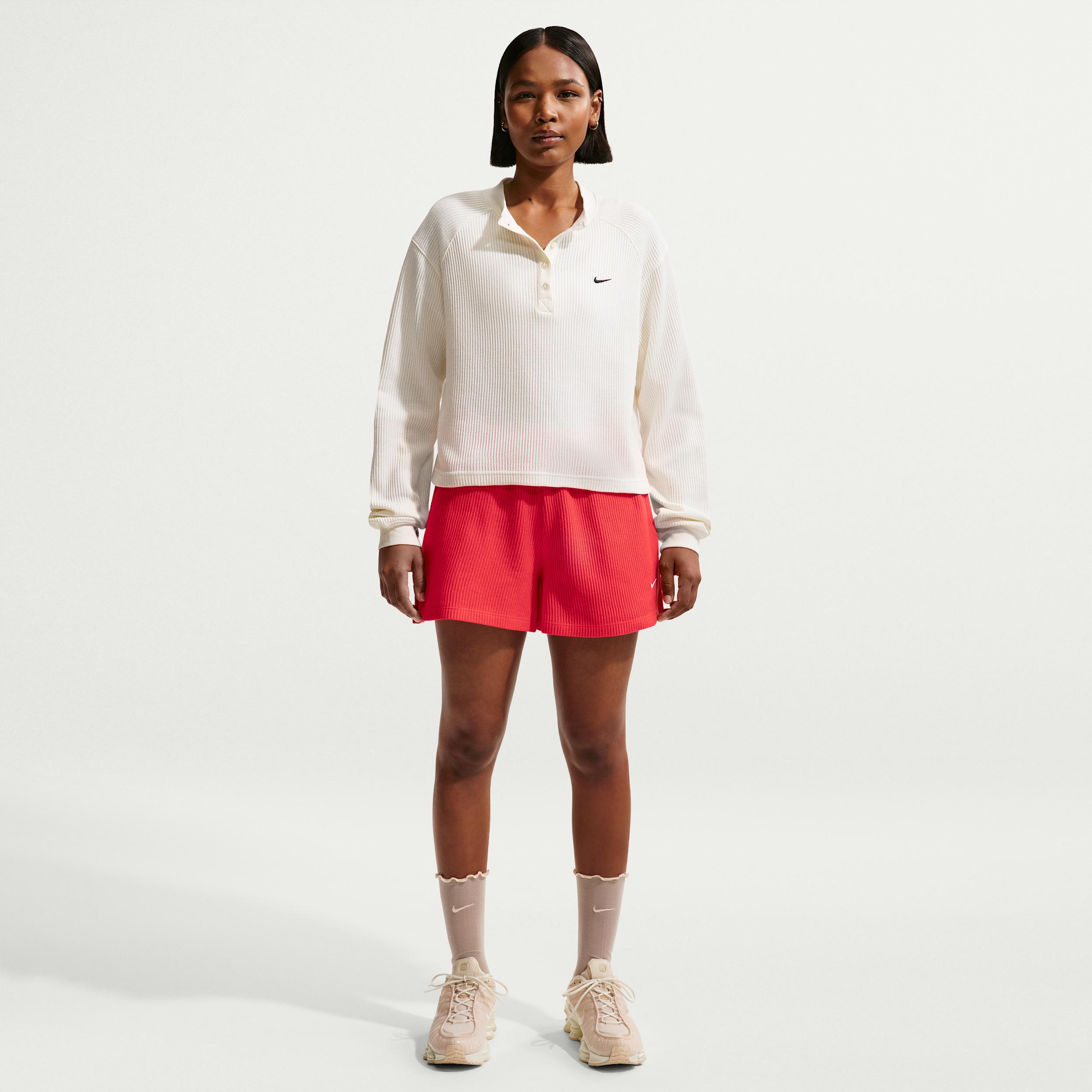 Women's Nike Sportswear Chill Waffle Loose Mid-Rise Shorts by NIKE
