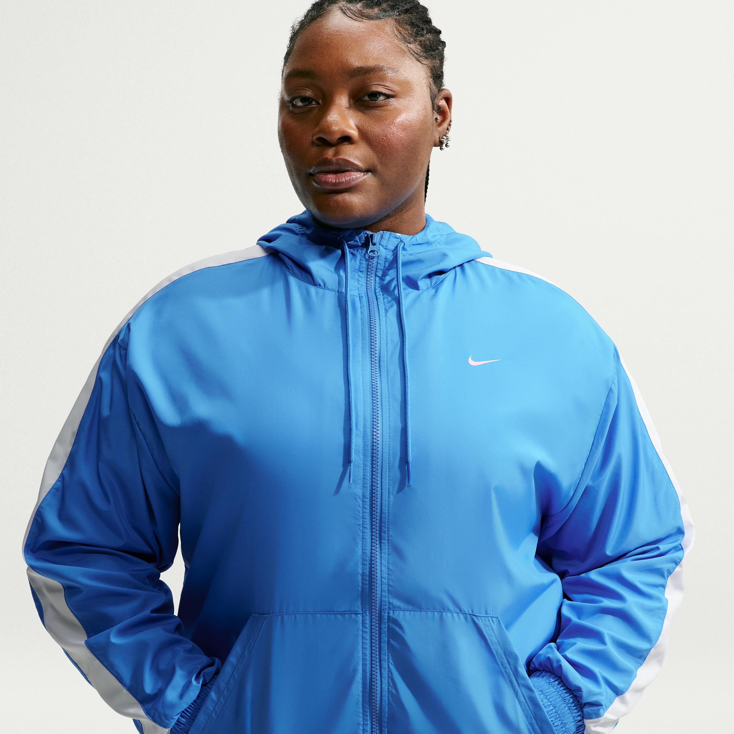 Women's Nike Sportswear Classic Wovens Loose UV Hooded Jacket (Plus Size) by NIKE