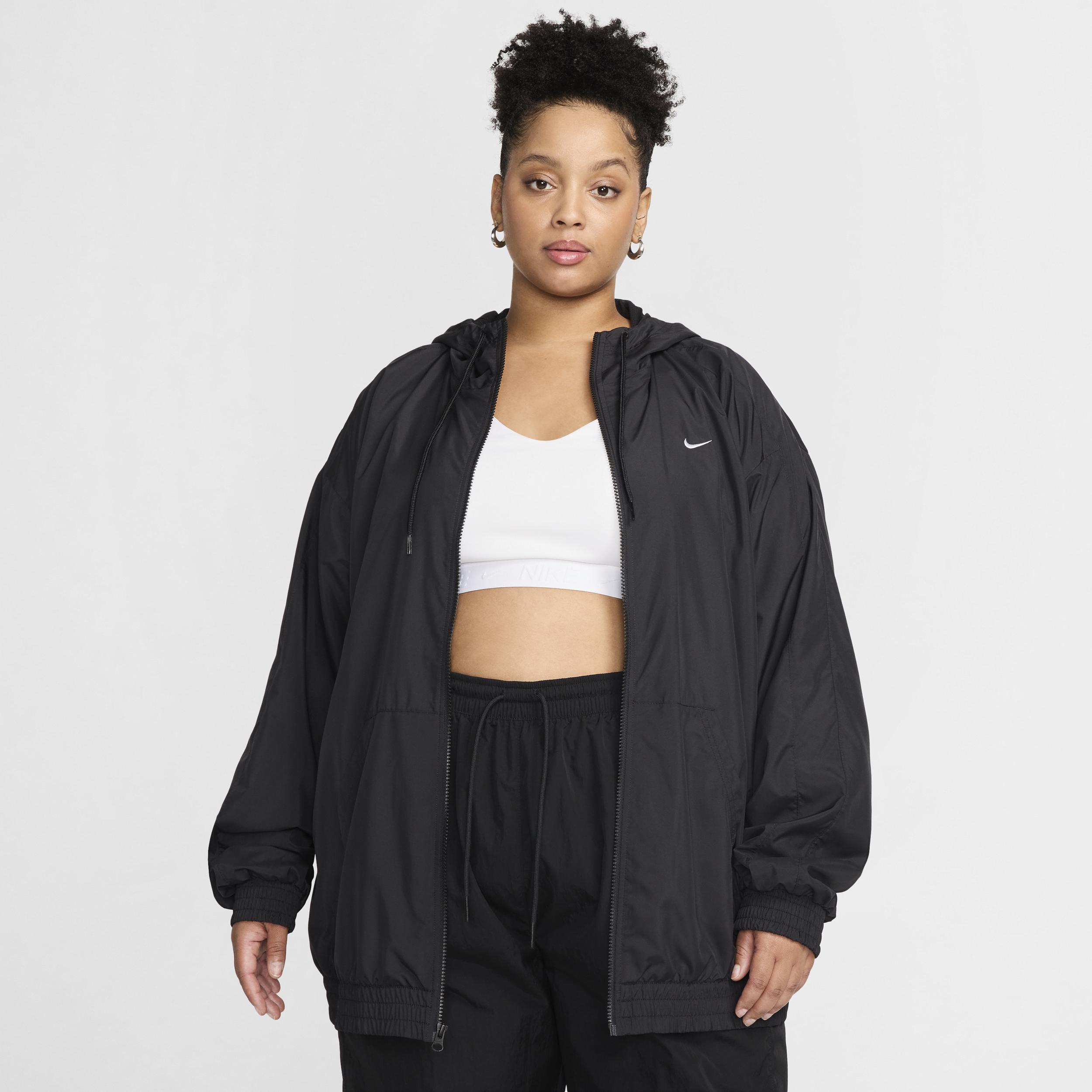 Women's Nike Sportswear Classic Wovens Loose UV Hooded Jacket (Plus Size) by NIKE
