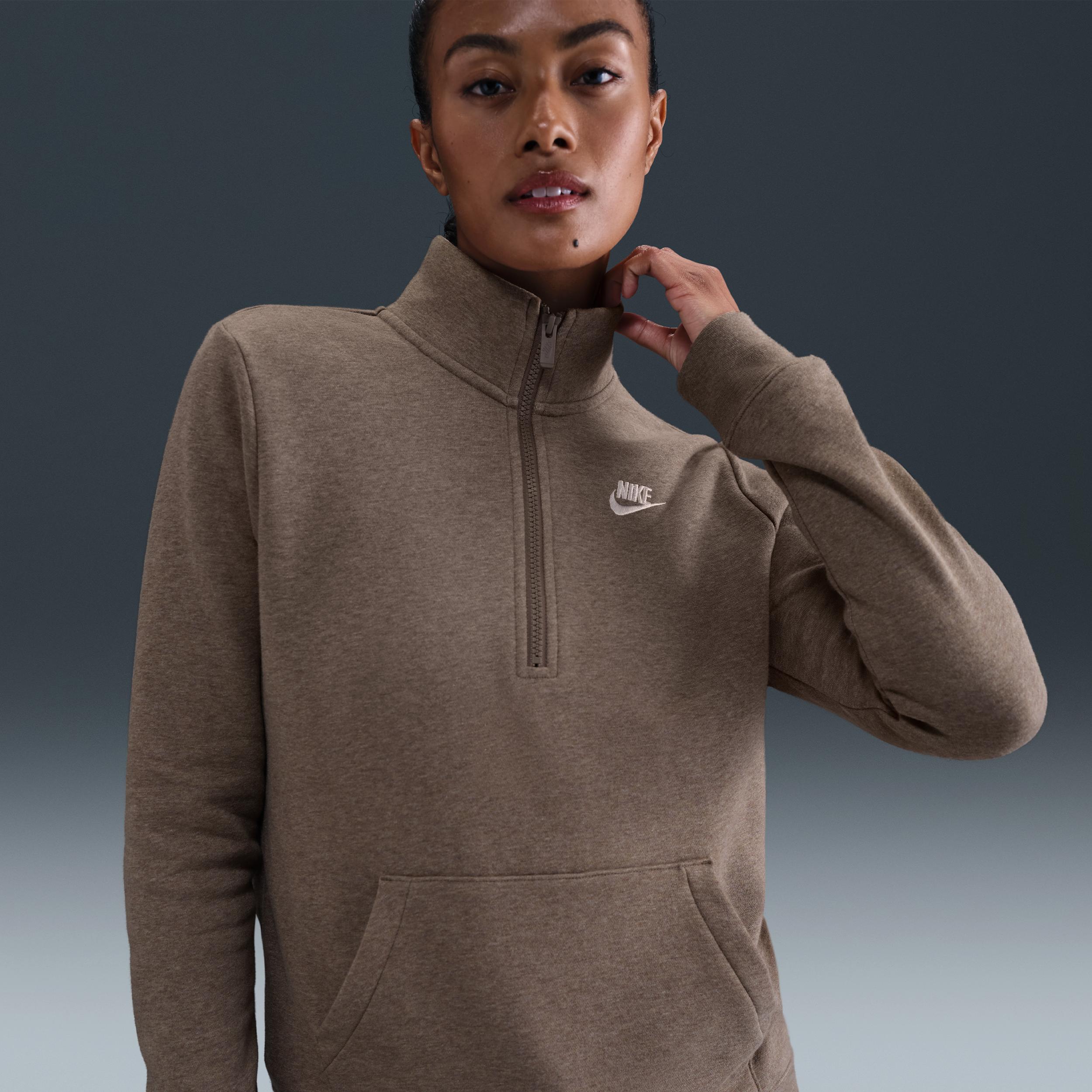 Women's Nike Sportswear Club Fleece 1/2-Zip Sweatshirt by NIKE