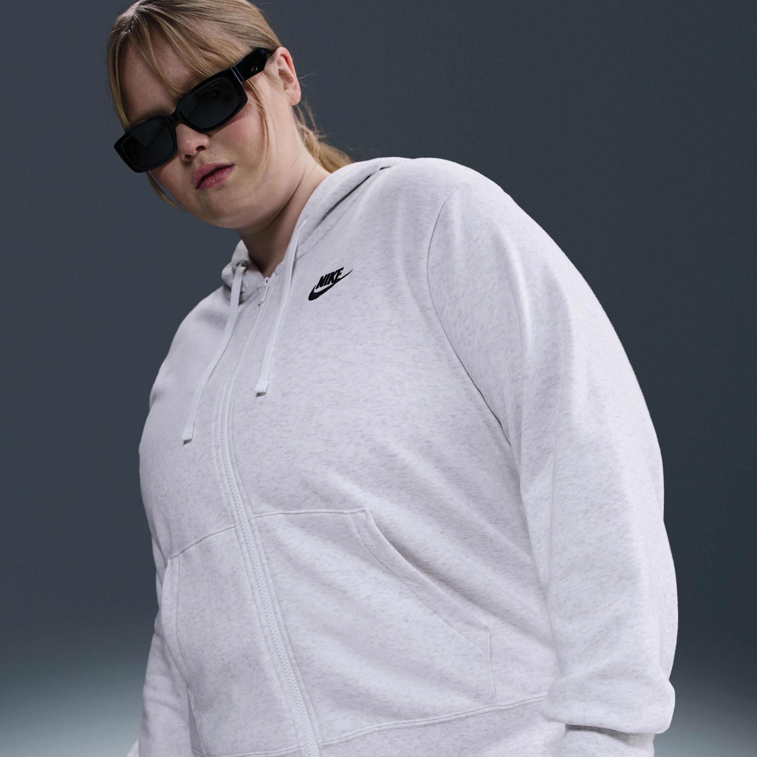 Women's Nike Sportswear Club Fleece Full-Zip Hoodie (Plus Size) by NIKE