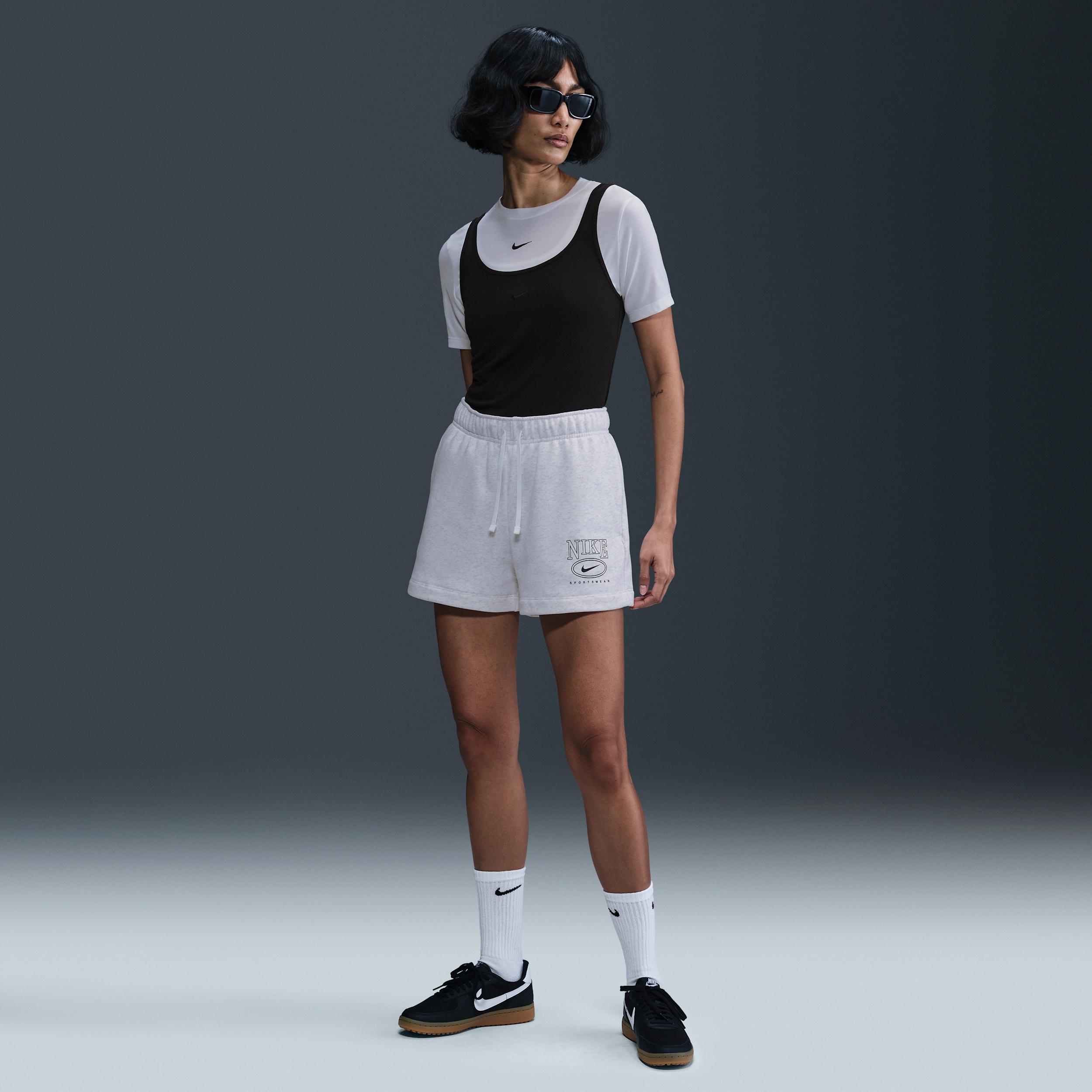Women's Nike Sportswear Club Fleece Mid-Rise 4" Graphic Shorts by NIKE