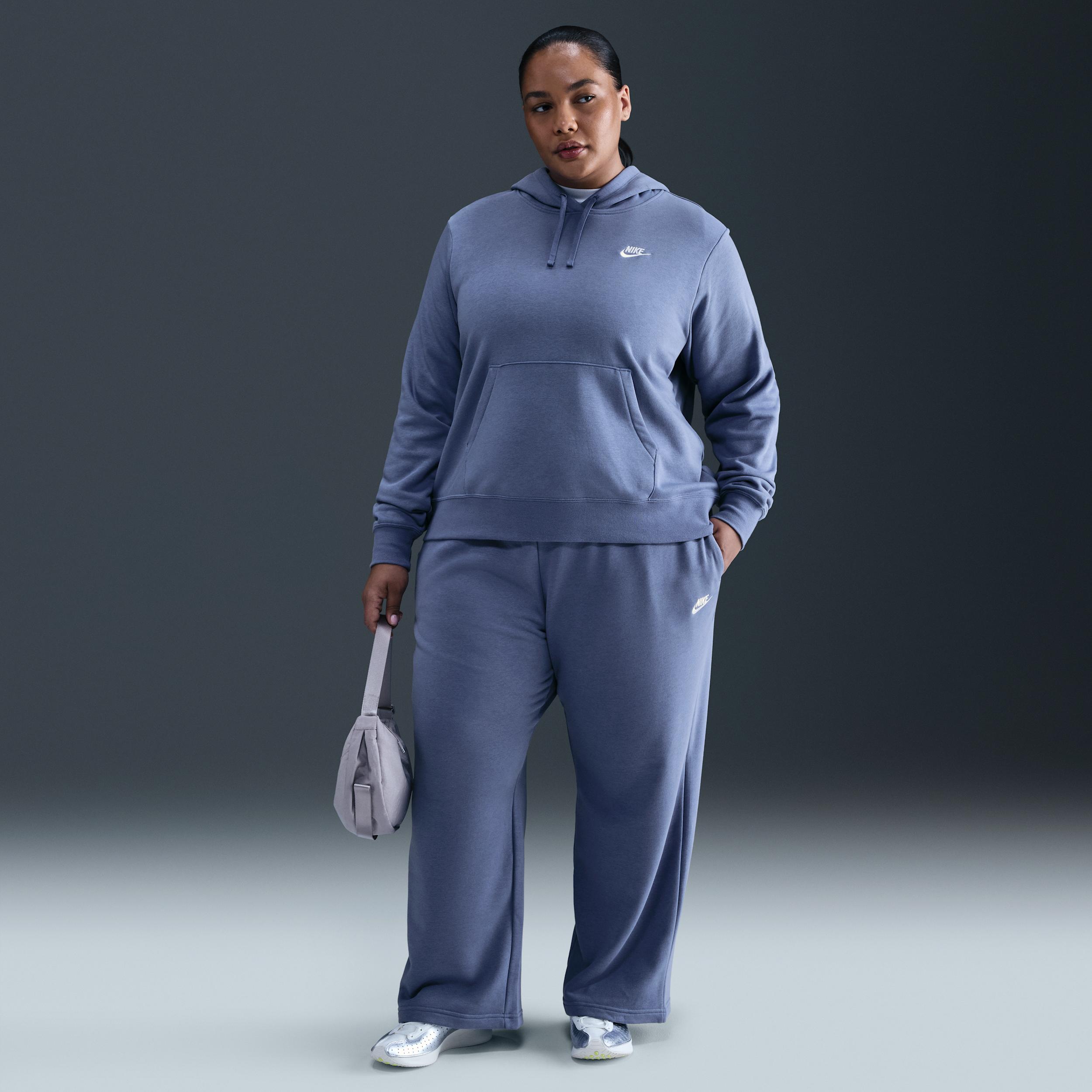 Women's Nike Sportswear Club Fleece Mid-Rise Wide-Leg Sweatpants (Plus Size) by NIKE