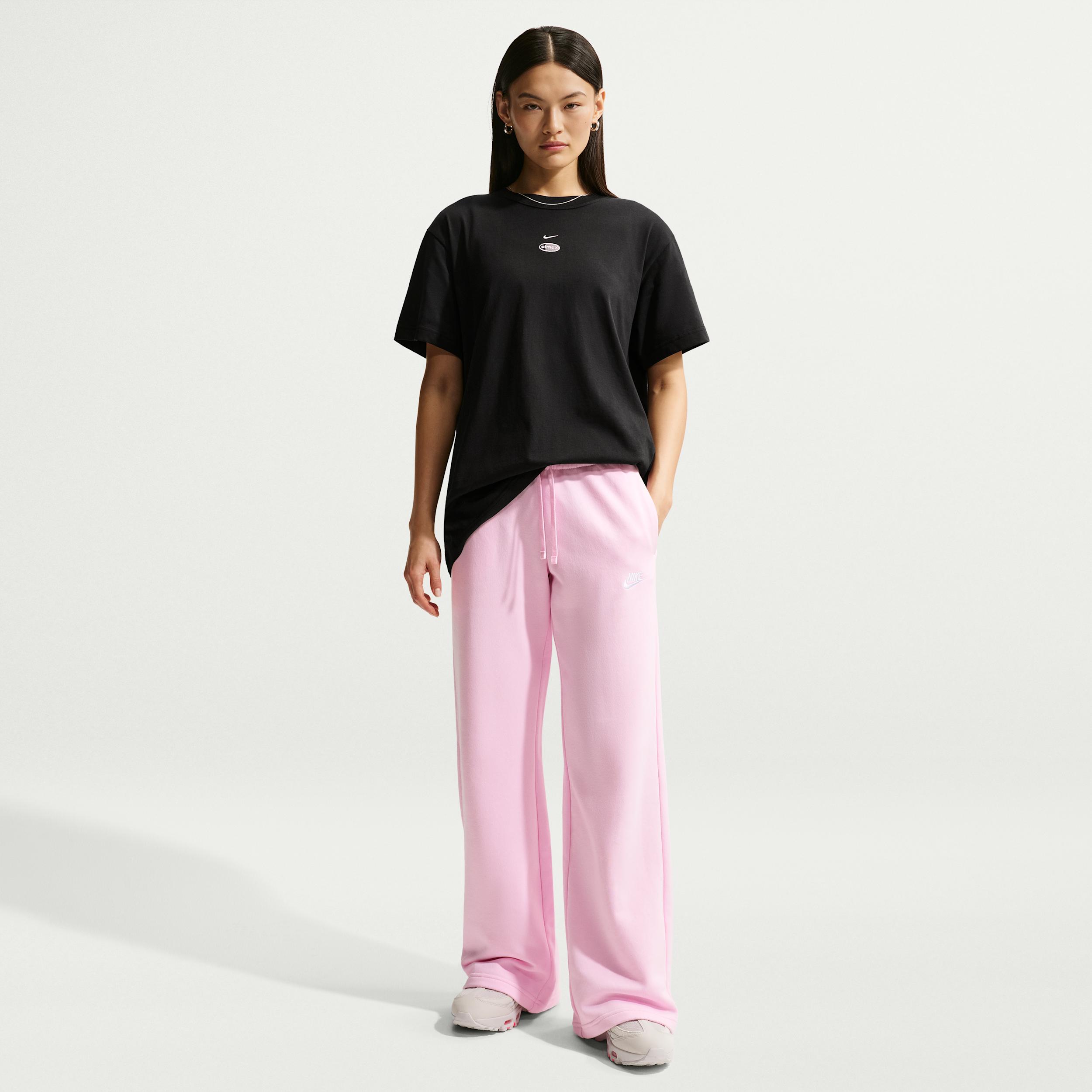 Women's Nike Sportswear Club Fleece Mid-Rise Wide-Leg Sweatpants by NIKE