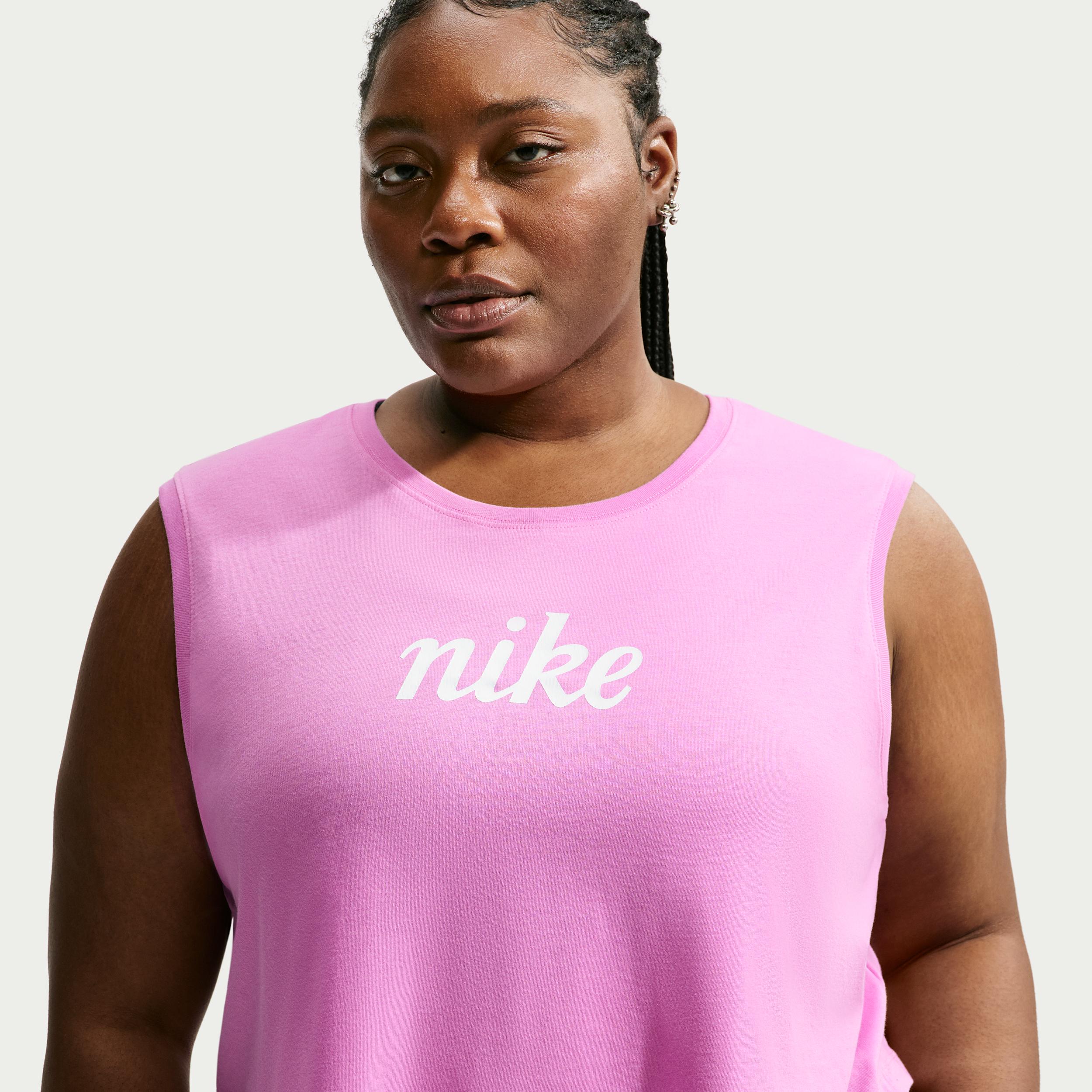 Women's Nike Sportswear Club Loose Cropped Tank Top (Plus Size) by NIKE