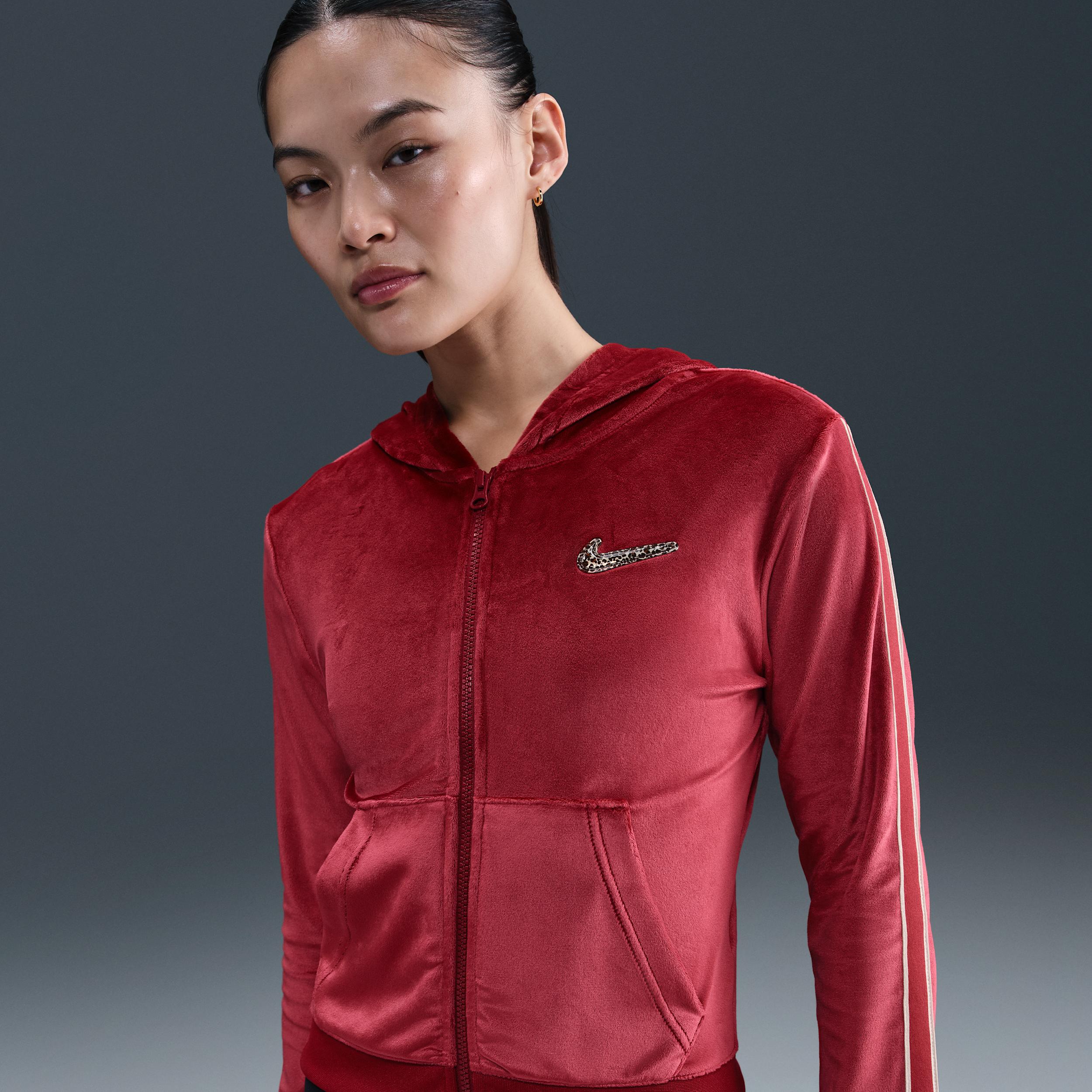 Women's Nike Sportswear Full-Zip Long-Sleeve Hooded Top by NIKE