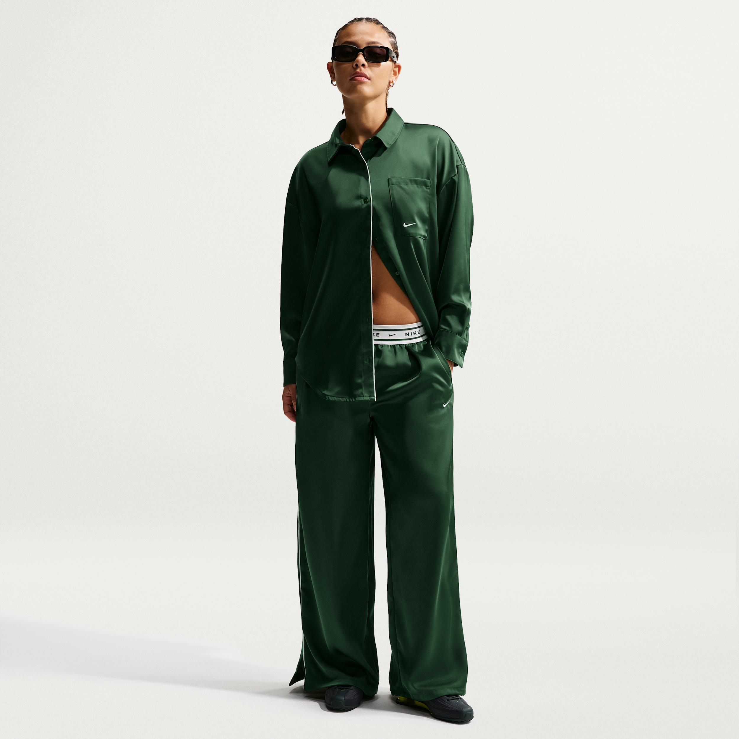 Women's Nike Sportswear Loose Mid-Rise Satin Pants by NIKE