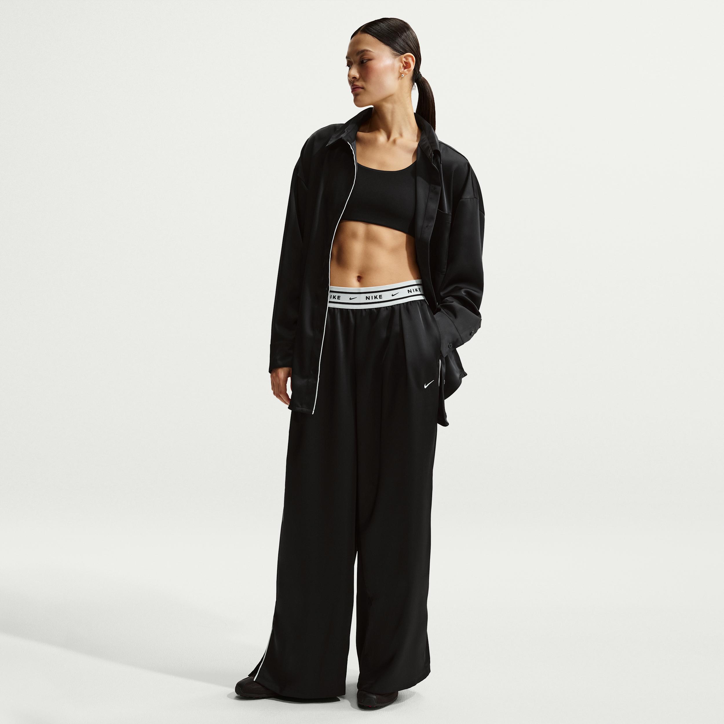 Women's Nike Sportswear Loose Mid-Rise Satin Pants by NIKE