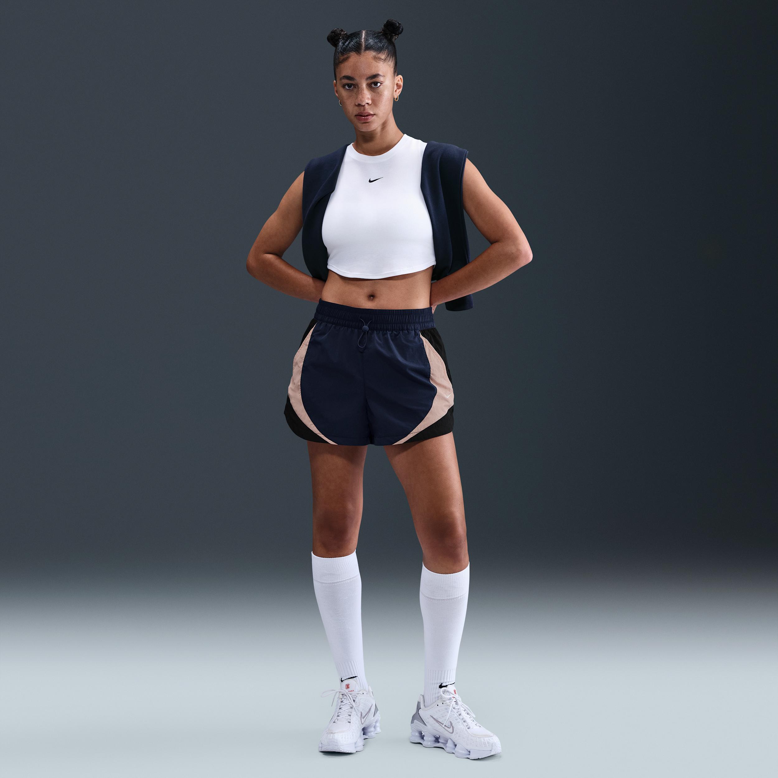 Women's Nike Sportswear Mid-Rise Loose 3" Track Shorts by NIKE