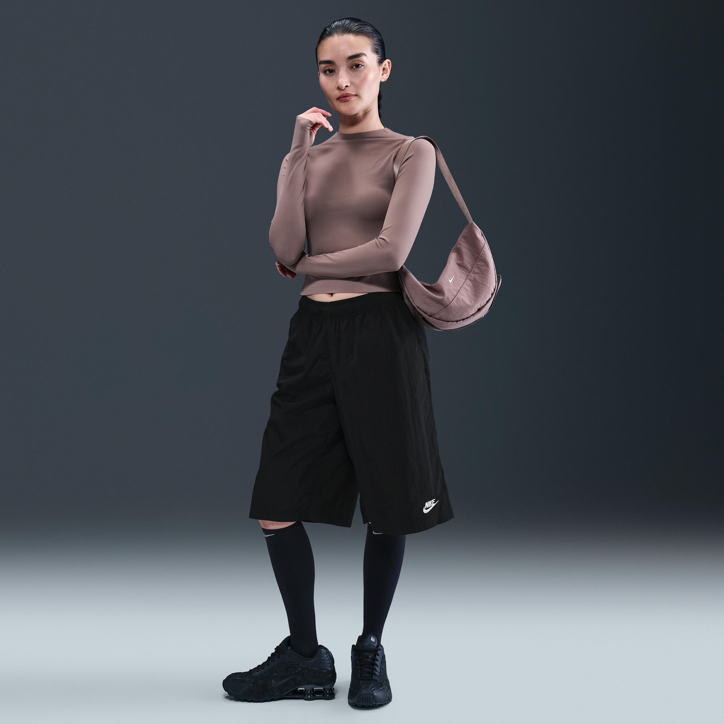 Women's Nike Sportswear Mid-Rise Loose Knee-Length Shorts by NIKE