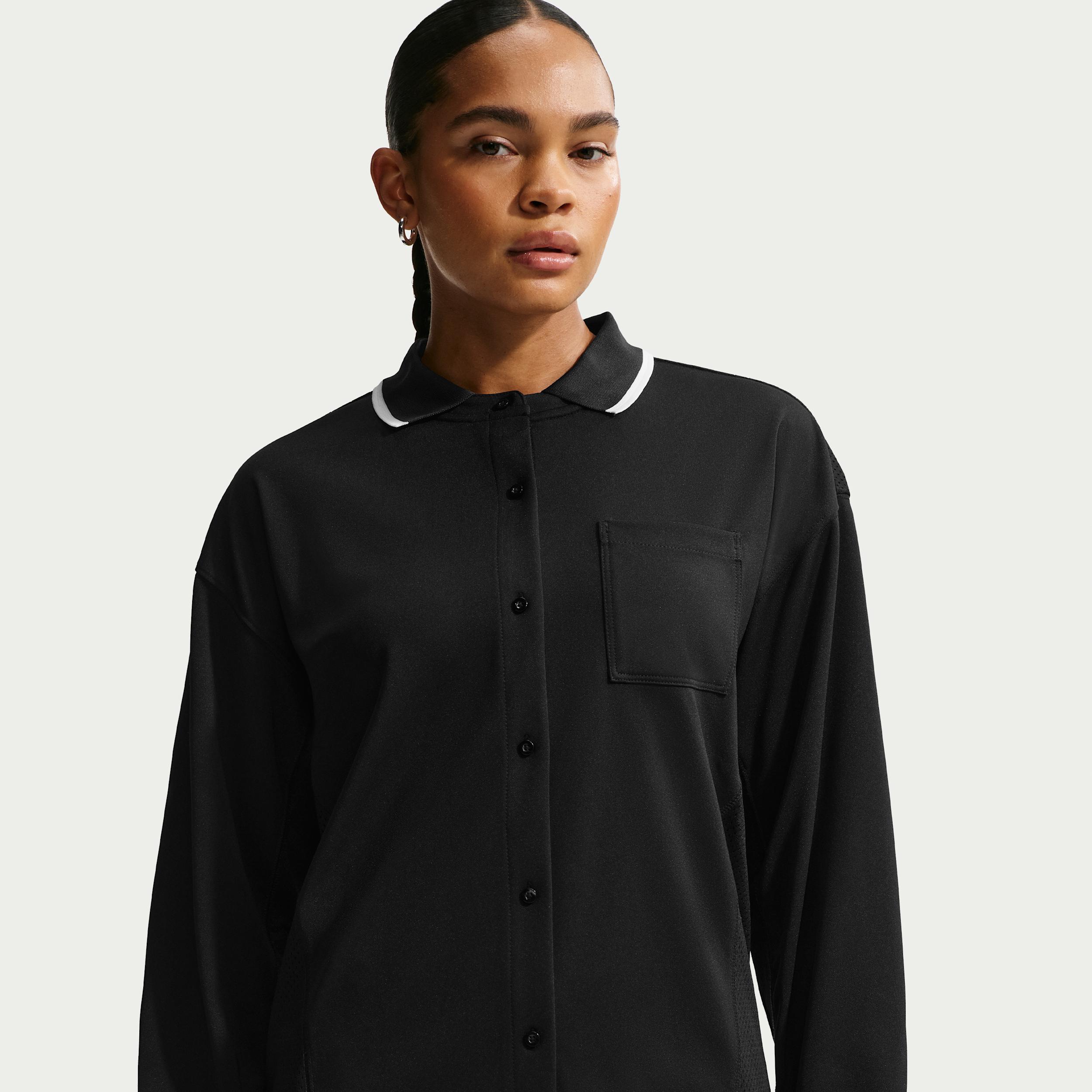 Women's Nike Sportswear Oversized Button-Down Jersey Top by NIKE