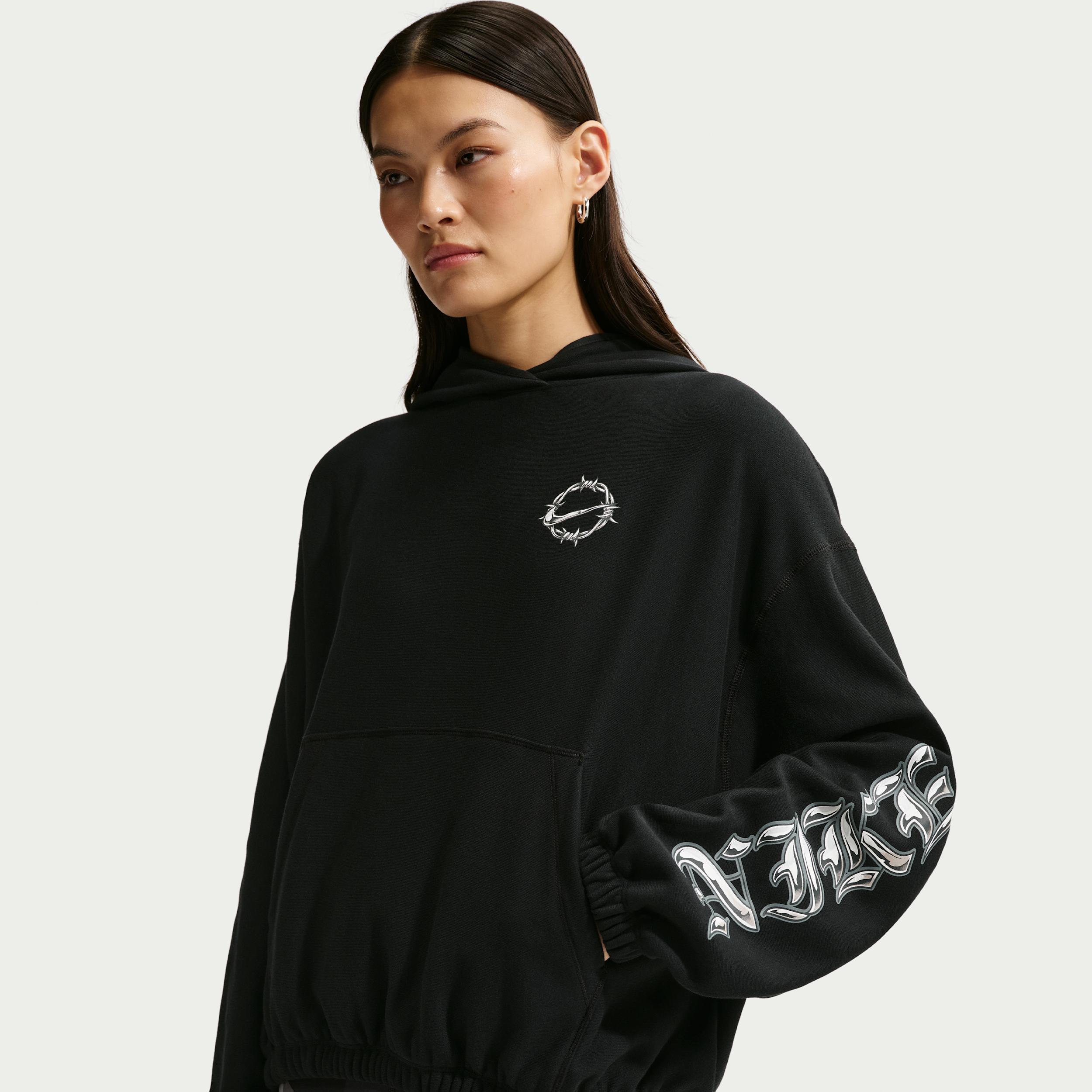 Women's Nike Sportswear Oversized French Terry Graphic Pullover Hoodie by NIKE